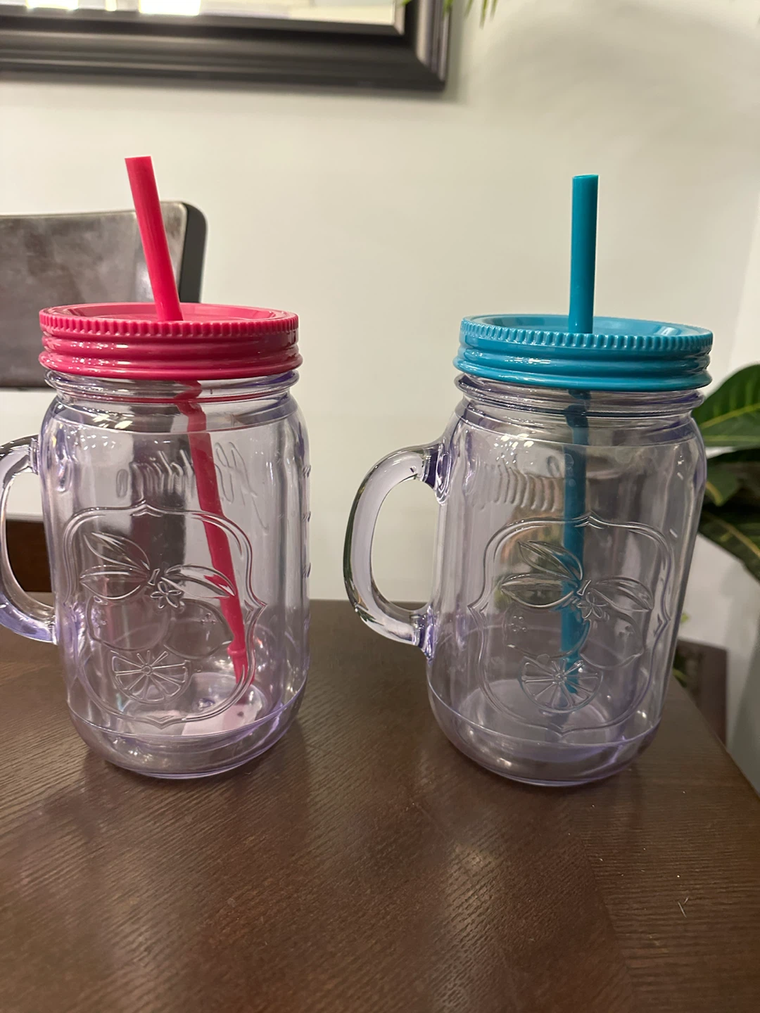 Aladdin Plastic Mason Jar Tumblers - Set of 2