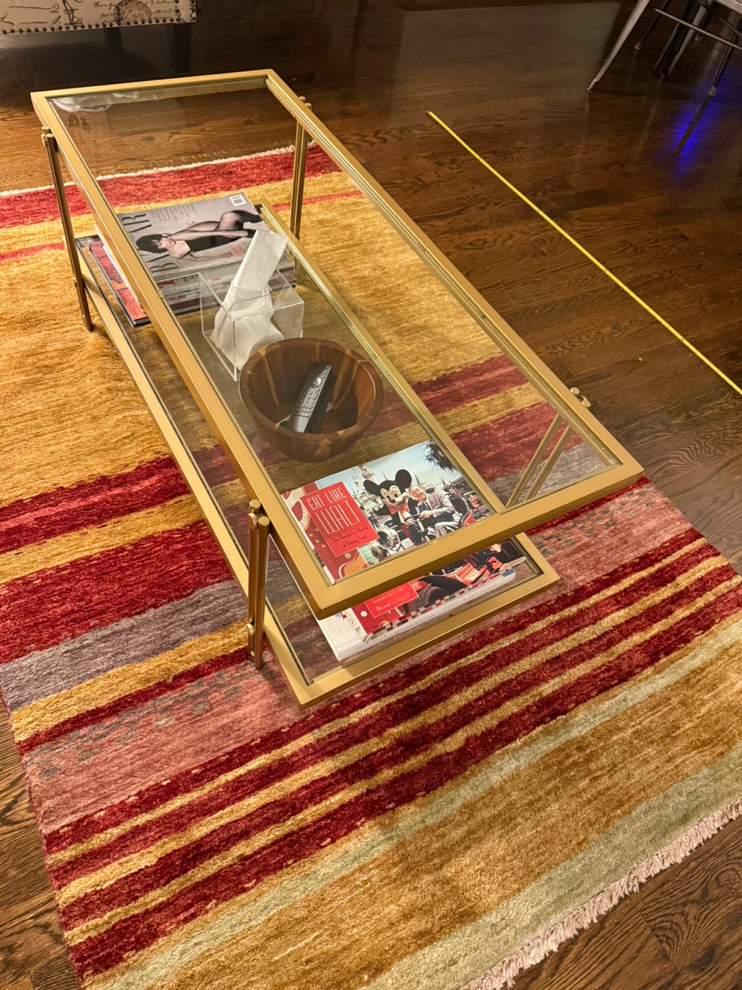 Gold and Glass Coffee Table - photo 2