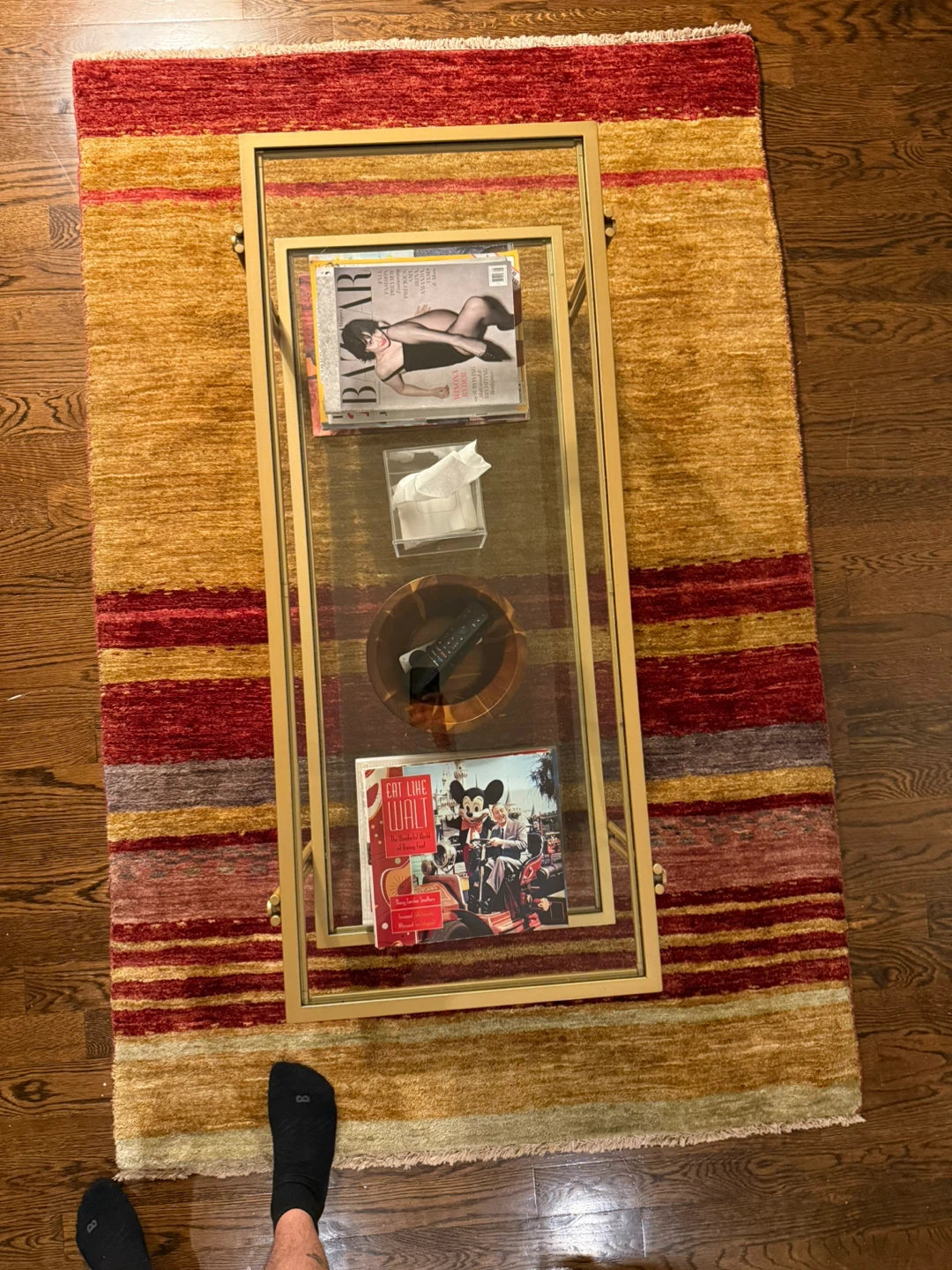 Gold and Glass Coffee Table - photo 3