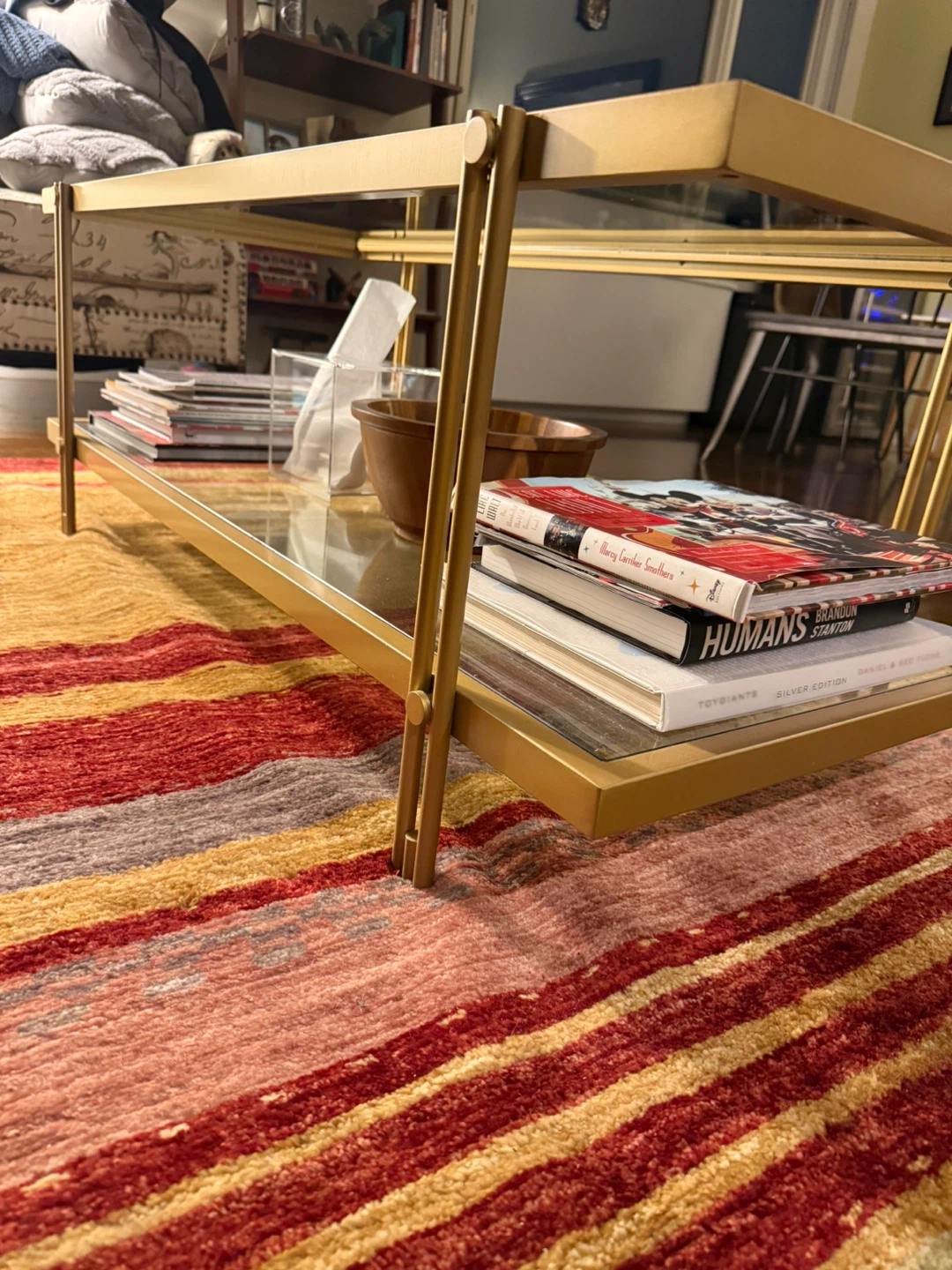 Gold and Glass Coffee Table - photo 4
