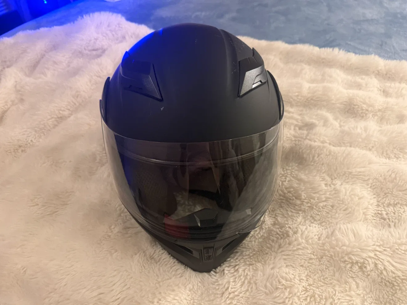 ILM Matte Black Motorcycle Helmet Size Small