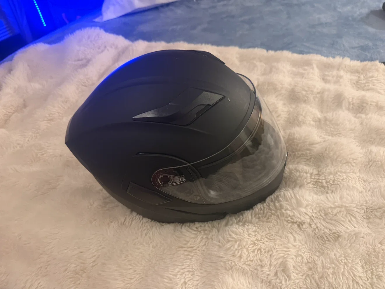 ILM Matte Black Motorcycle Helmet Size Small - photo 2