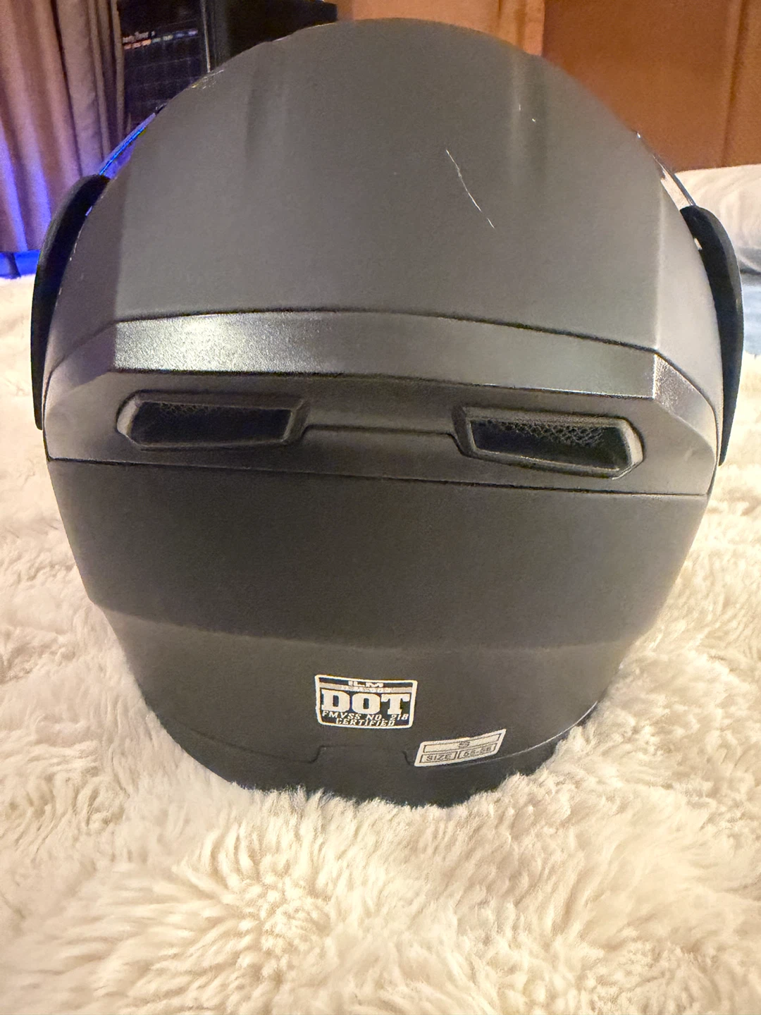 ILM Matte Black Motorcycle Helmet Size Small - photo 4
