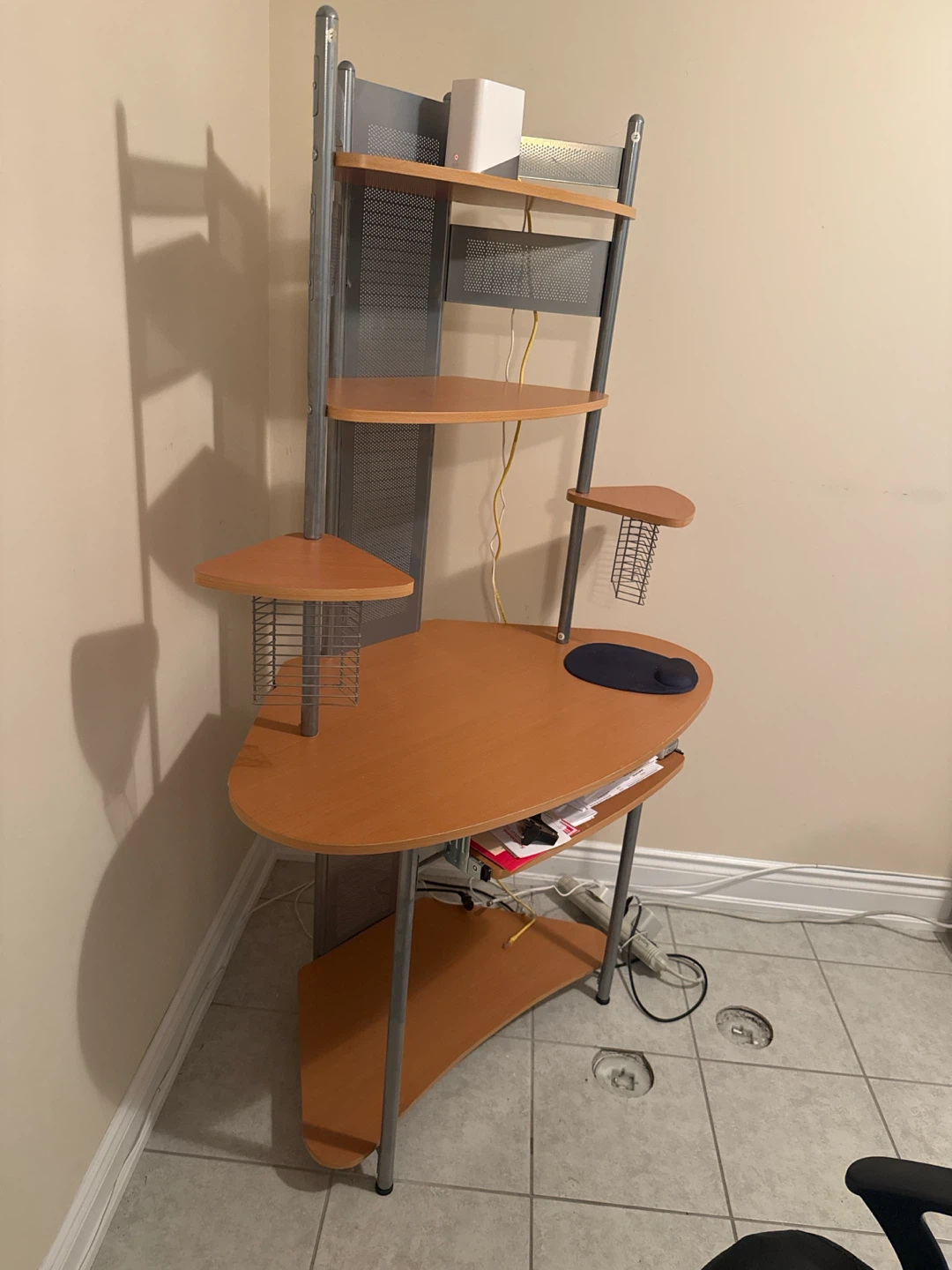 Corner Computer Desk with Shelves - photo 2