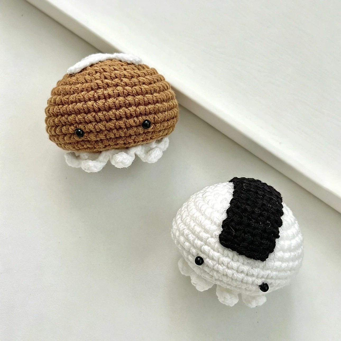 Handmade Food & Fruit Theme Crochet Mini Jellyfish Keychains - photo 4