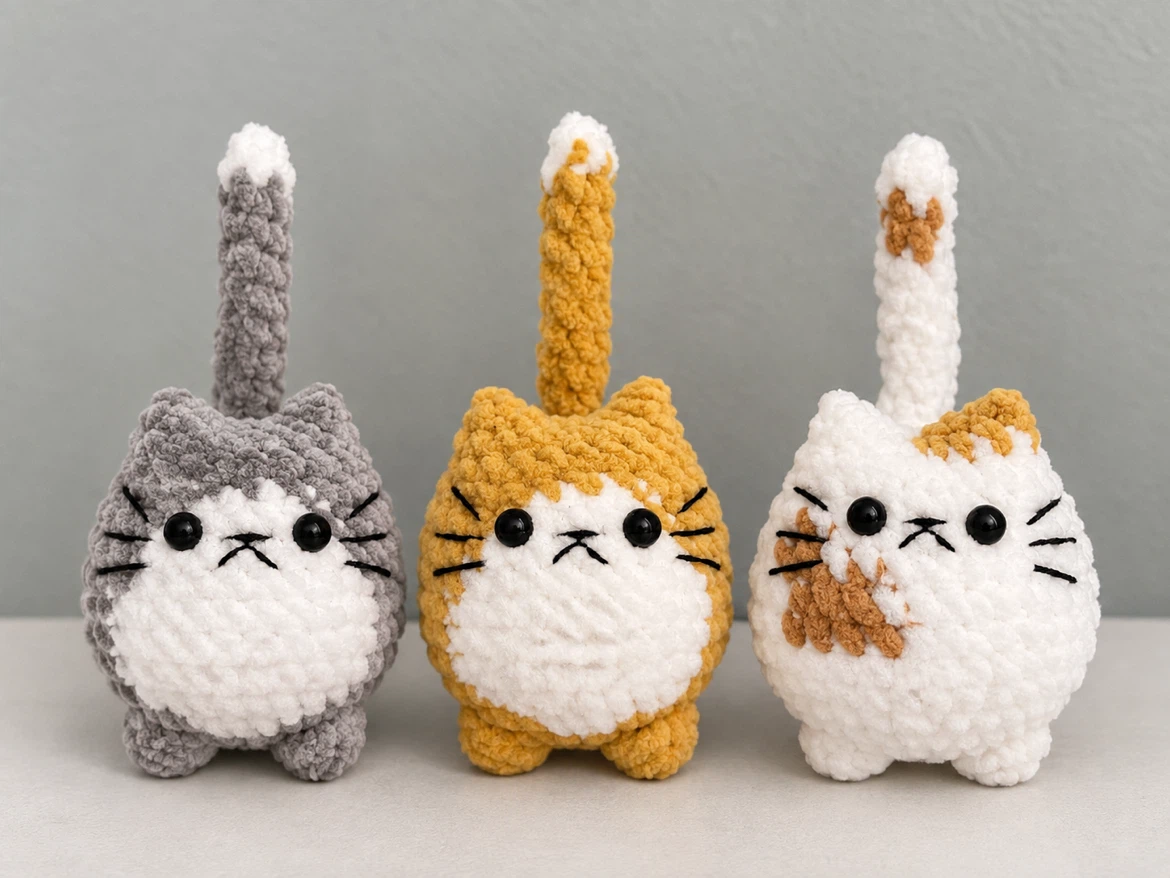 Handmade Crochet Cat Plushie