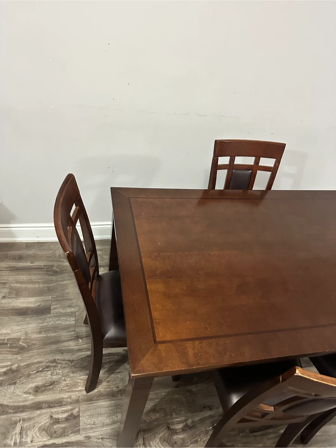Dark Wood Dining Table with 4 Chairs - photo 2