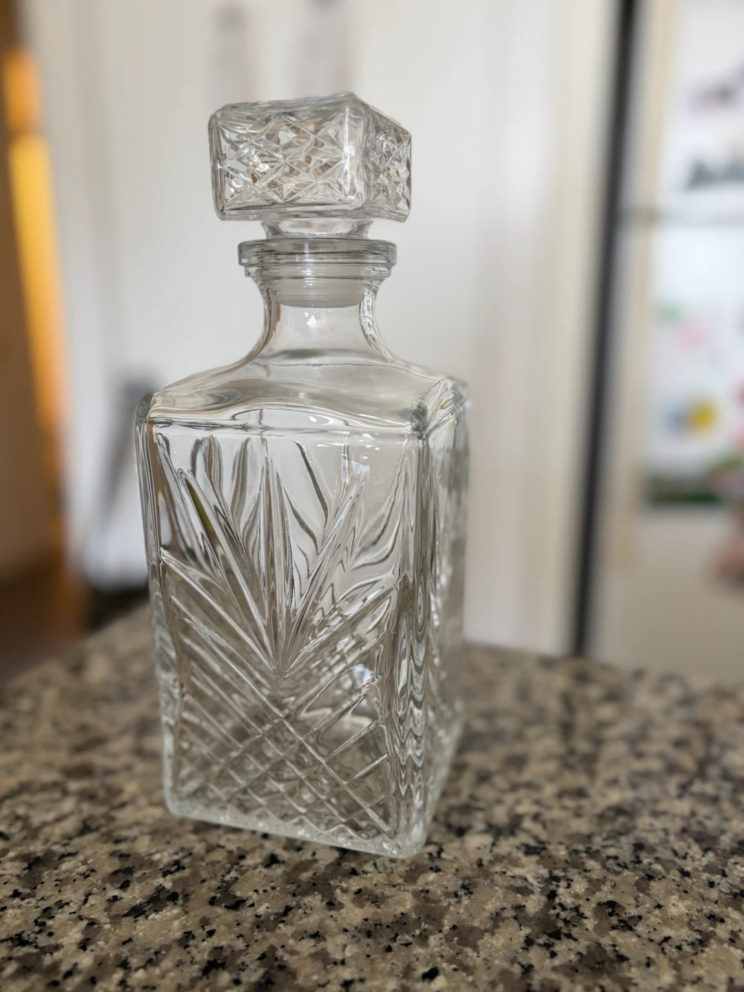 Clear Glass Cut Crystal Style Decanter 🏈