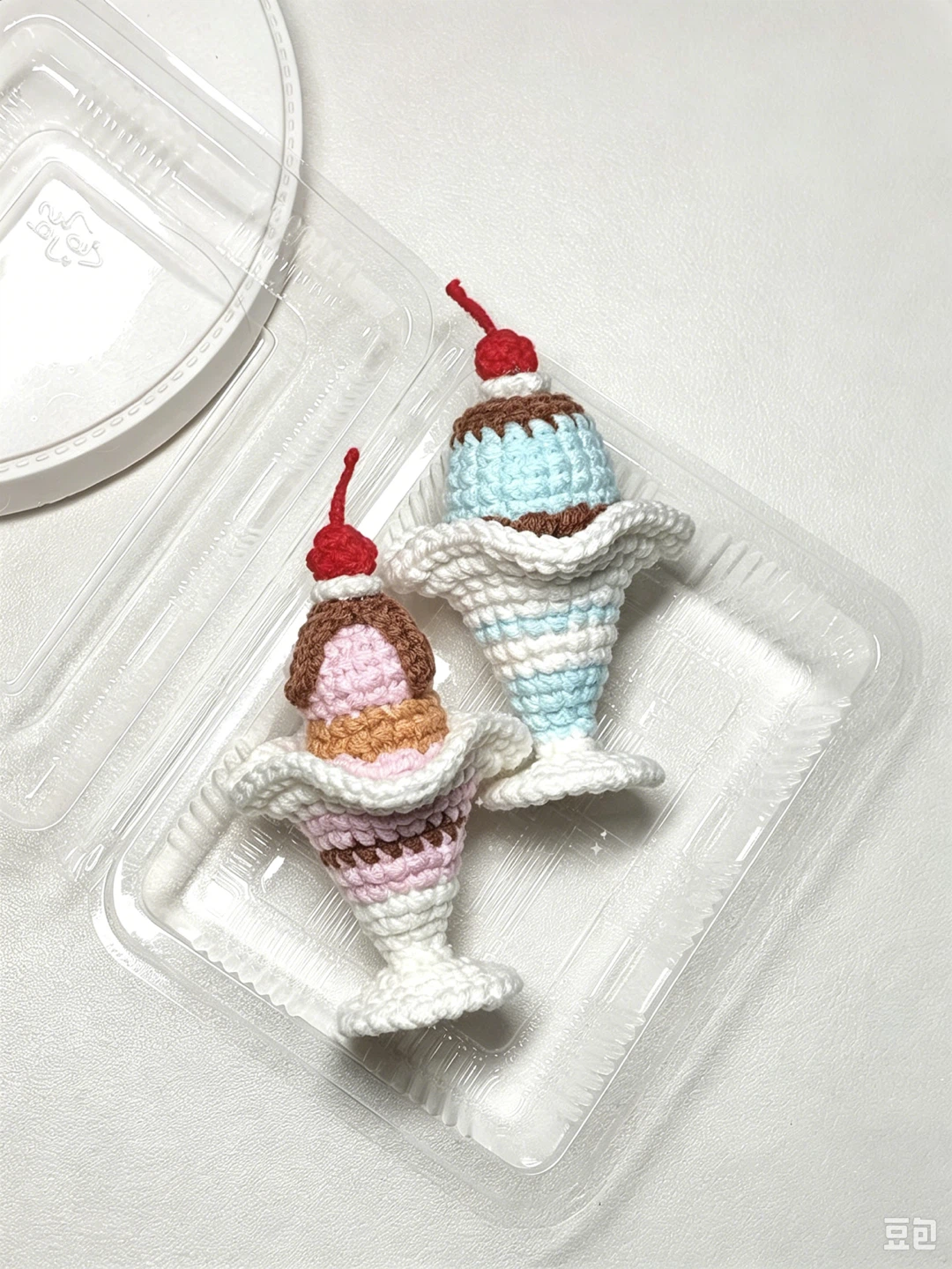 Handmade Vintage Ice Cream Sundae Bag Charms - photo 2