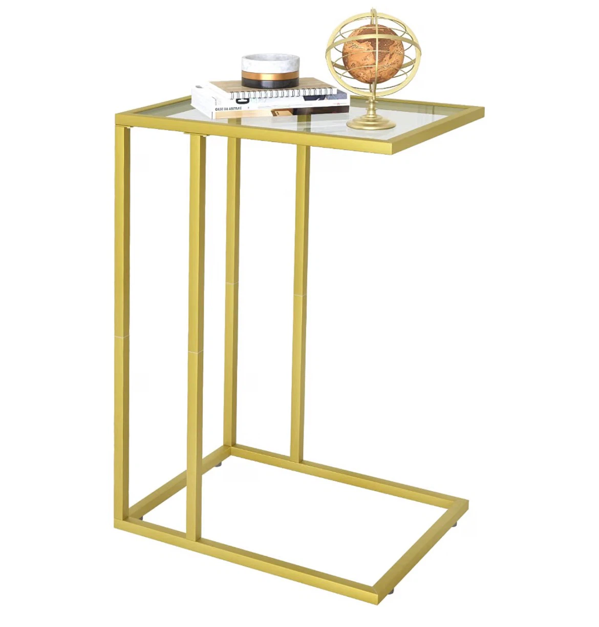 Gold Metal Glass Table 🏈