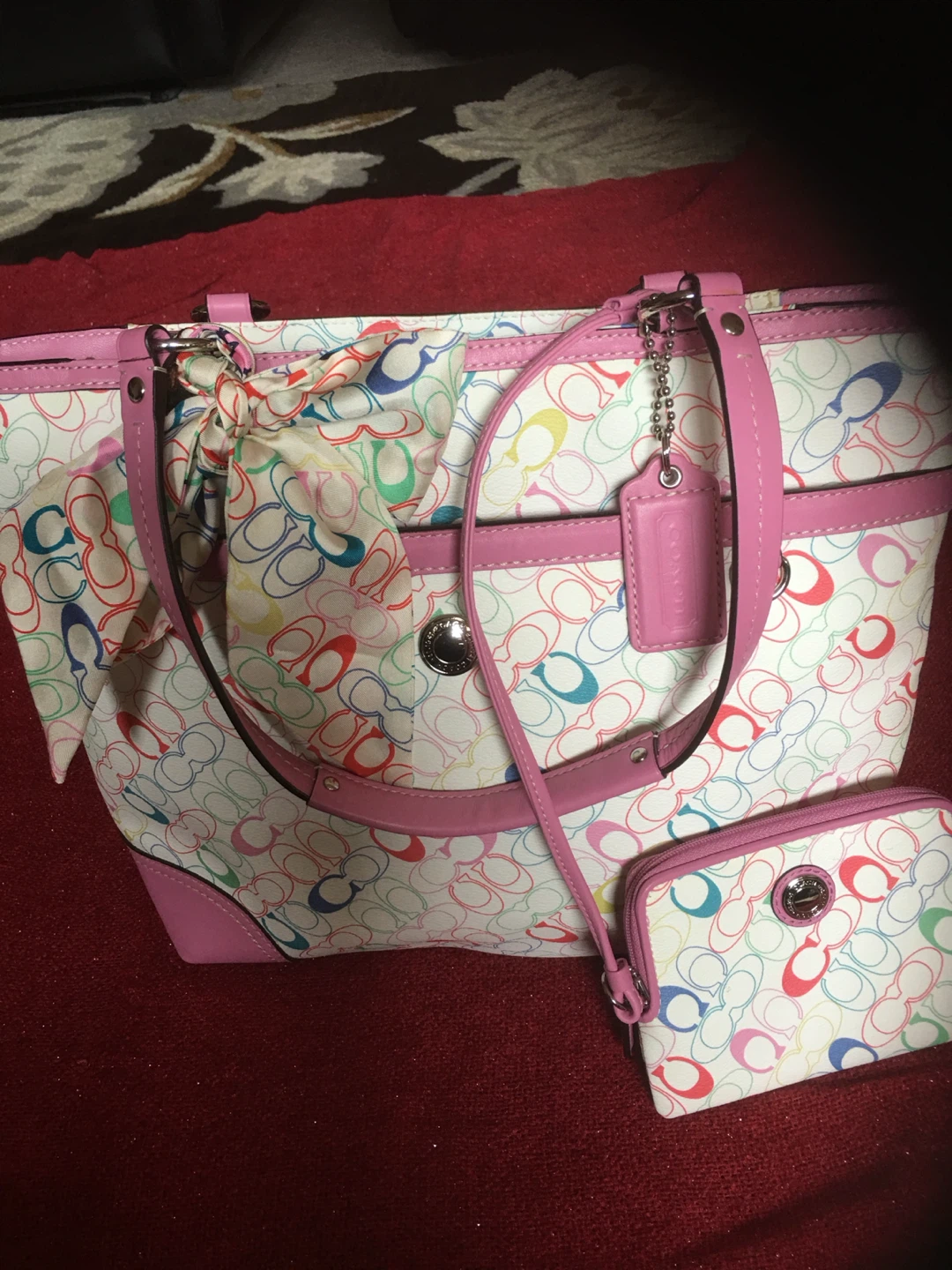 Brand new Coach Multi-coloured Logo Tote with Matching Wallet🏈 - photo 4