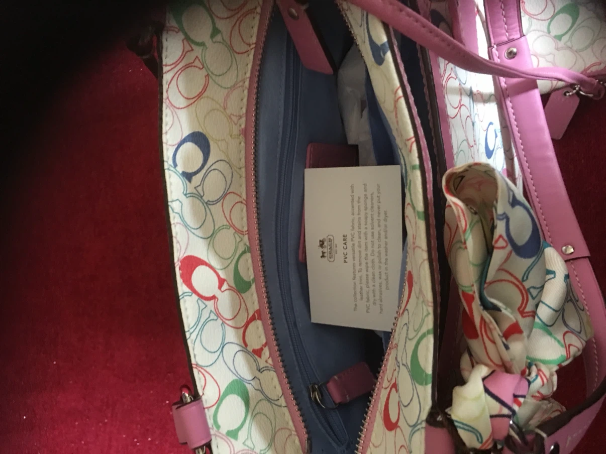 Brand new Coach Multi-coloured Logo Tote with Matching Wallet🏈 - photo 5