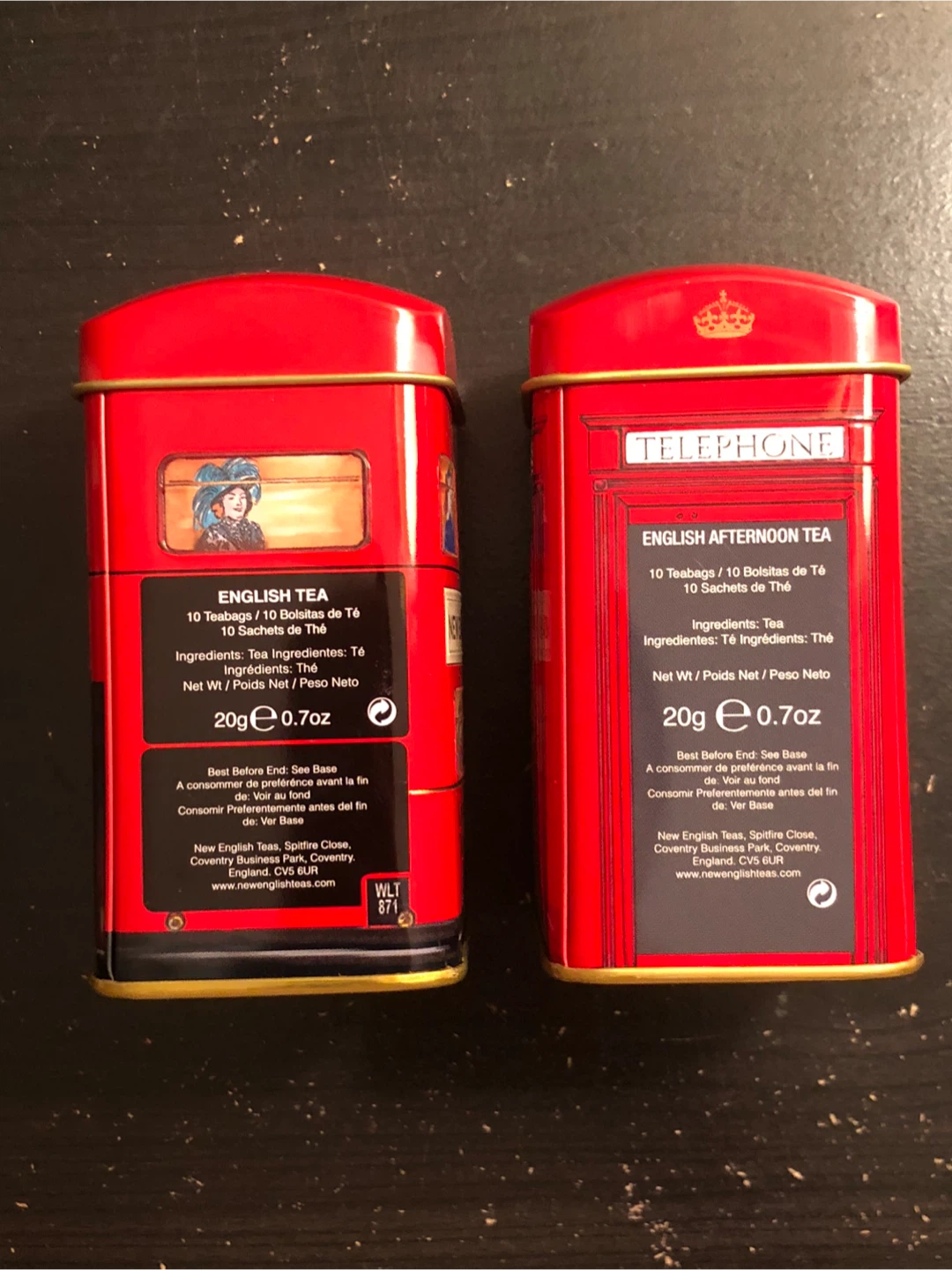 🏈Set of Two New English Teas London Themed Tins - photo 2