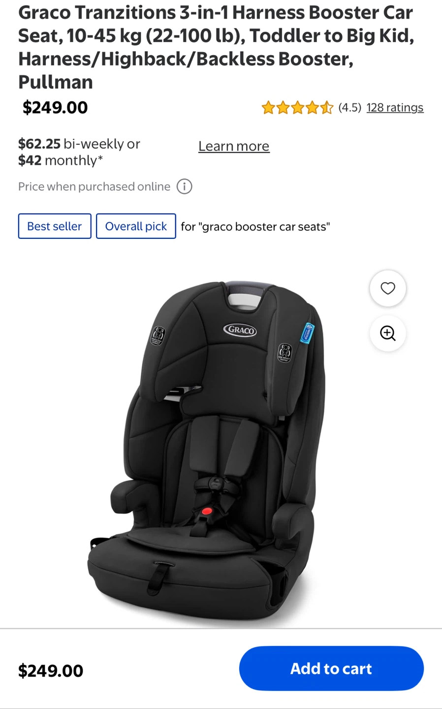 Graco Tranzitions 3-in-1 Harness Booster Car Seat - photo 4
