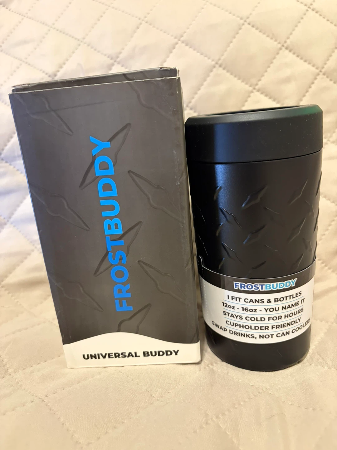 FrostBuddy Diamond Plate Universal Buddy Fits Cans & Bottles