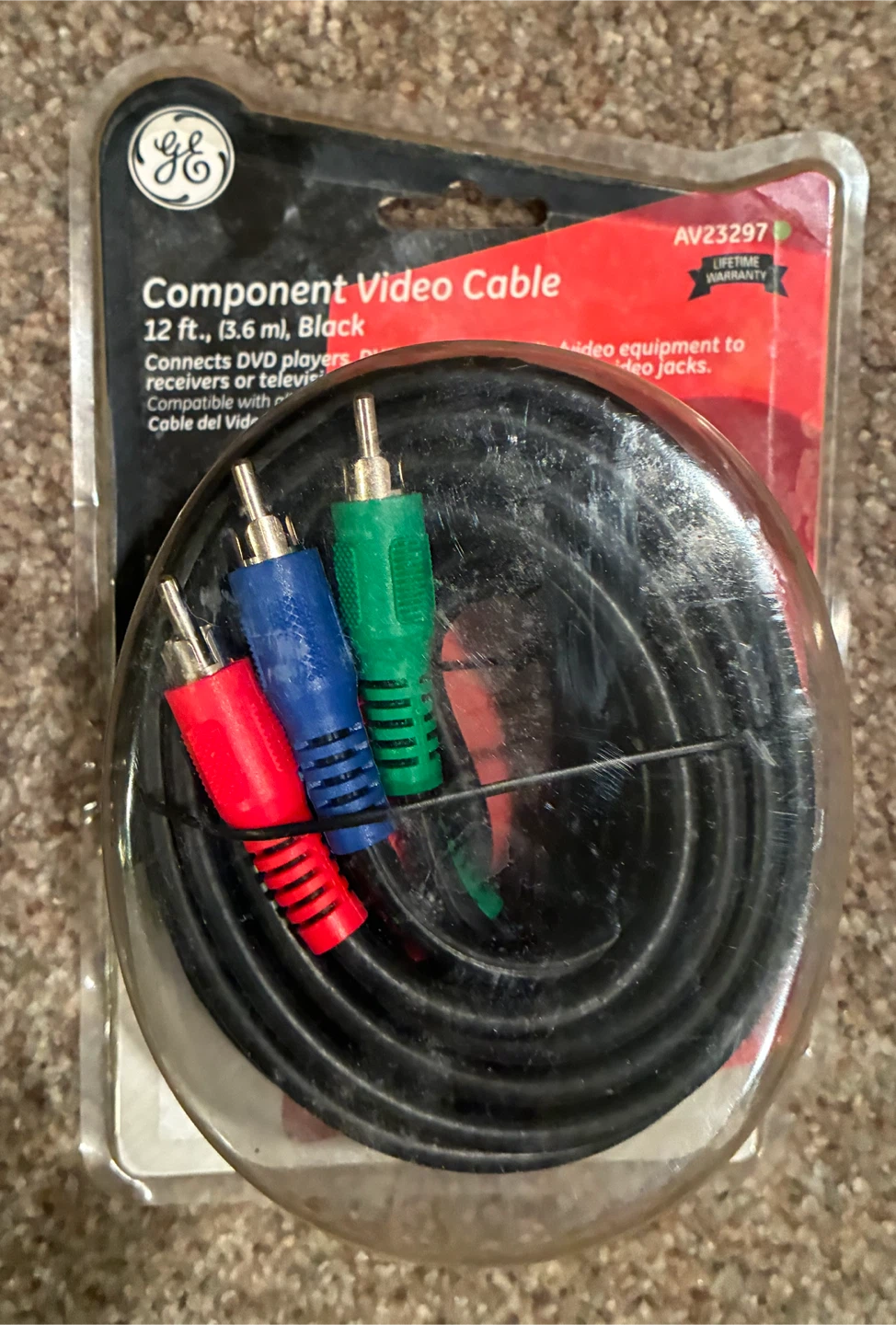 🏈 GE 12ft Component Video Cable
