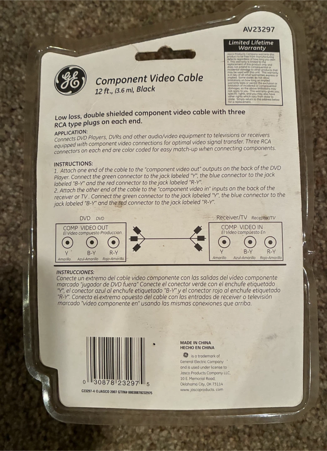 🏈 GE 12ft Component Video Cable - photo 2