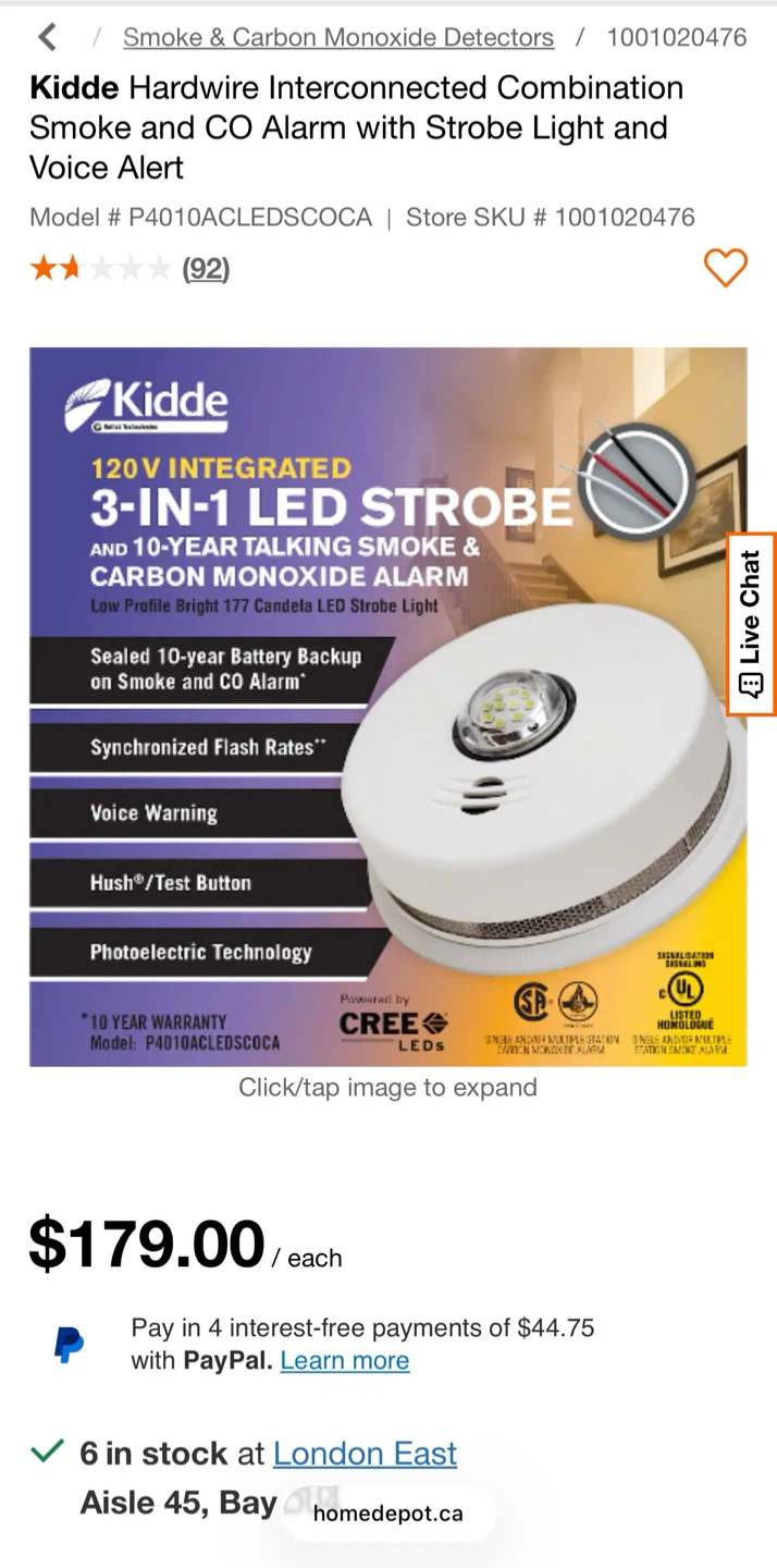 4x Kidde 3-in-1 Smoke, CO Alarm and LED Strobe - photo 2