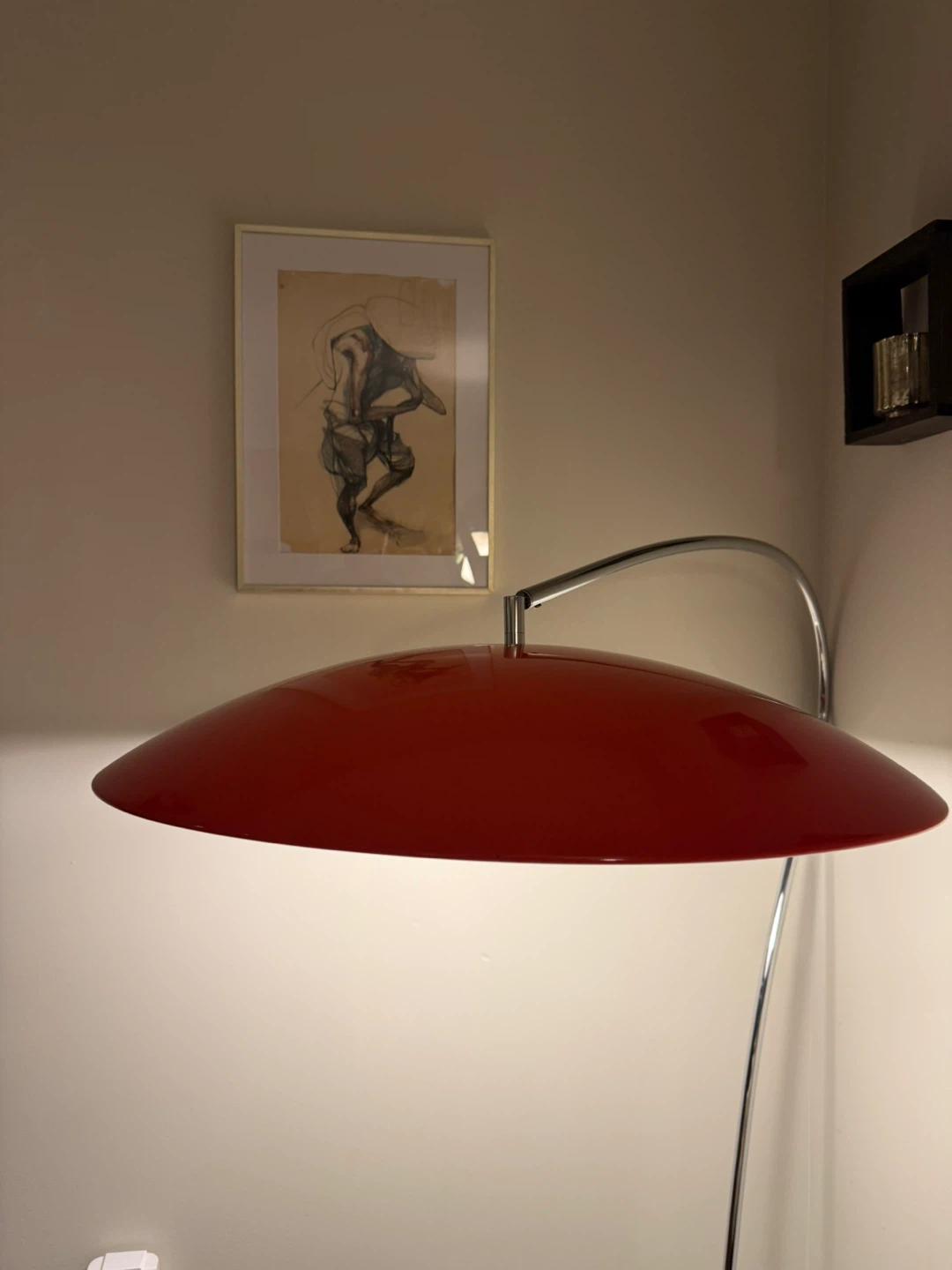 Modern Burnt Orange Arched Floor Lamp - photo 2