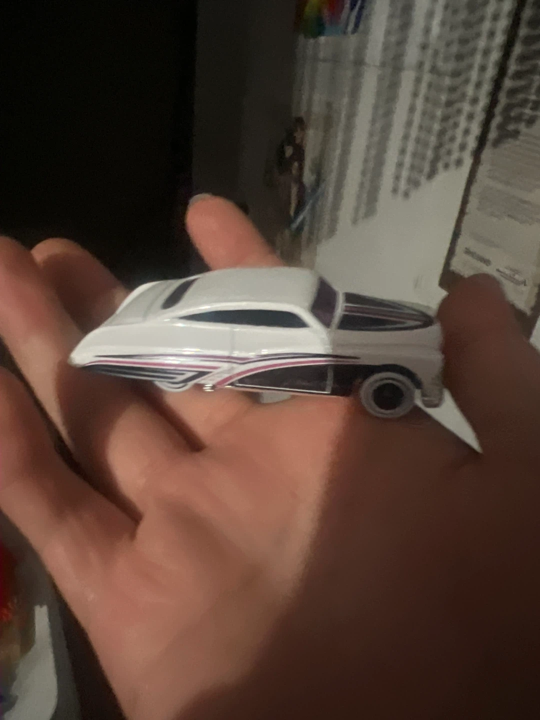 Hot Wheels Die-Cast White Custom Car 🏈
