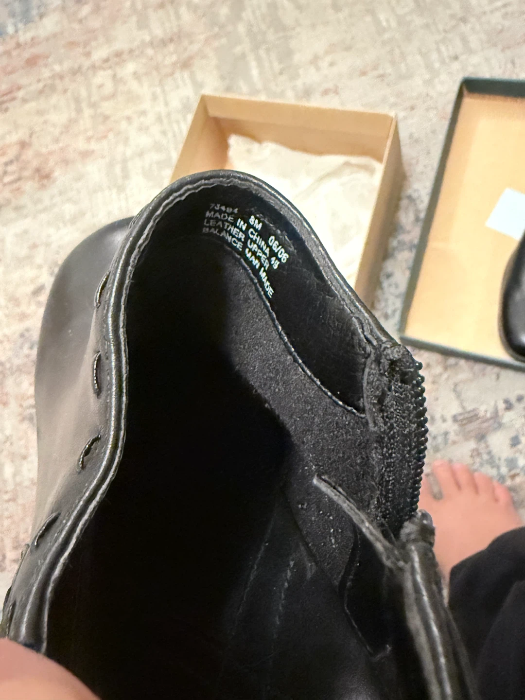 Clarks Black Leather Ankle Boots Size 8M - photo 3