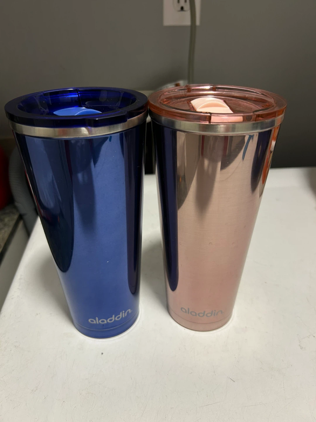 Two Aladdin 709ml Travel Tumblers