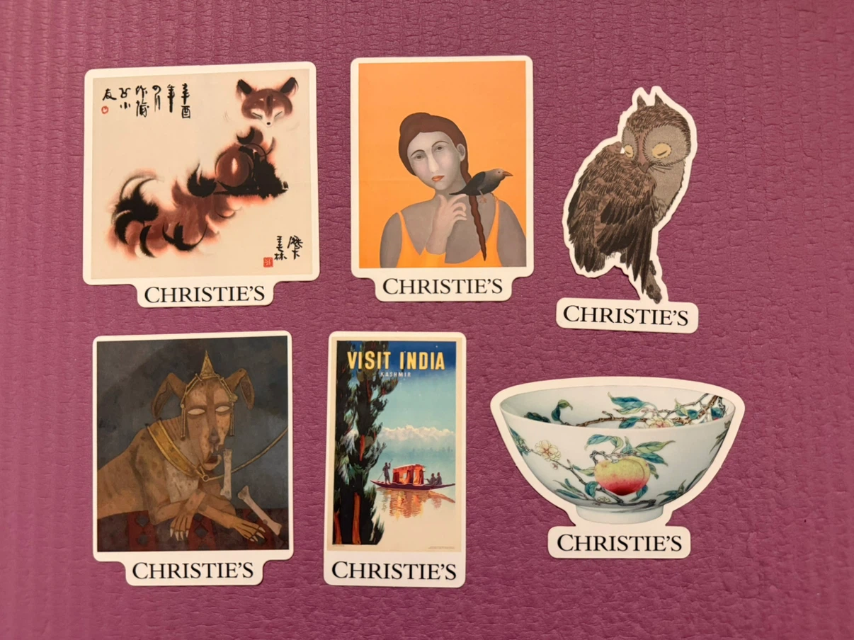 NEW✨🏈Set of 6 Christie's Decorative Art Stickers