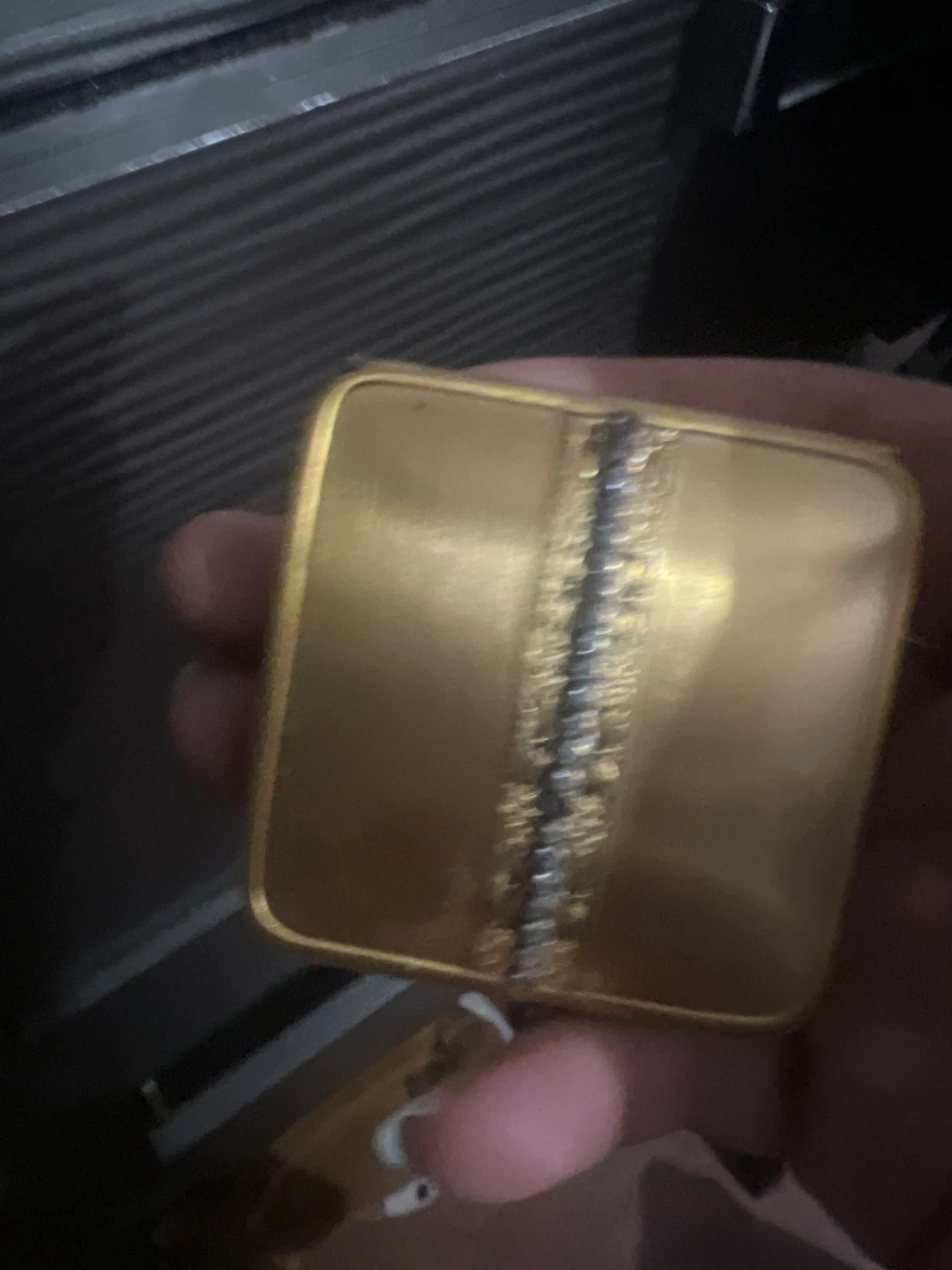 Gold Tone Compact Mirror 🏈
