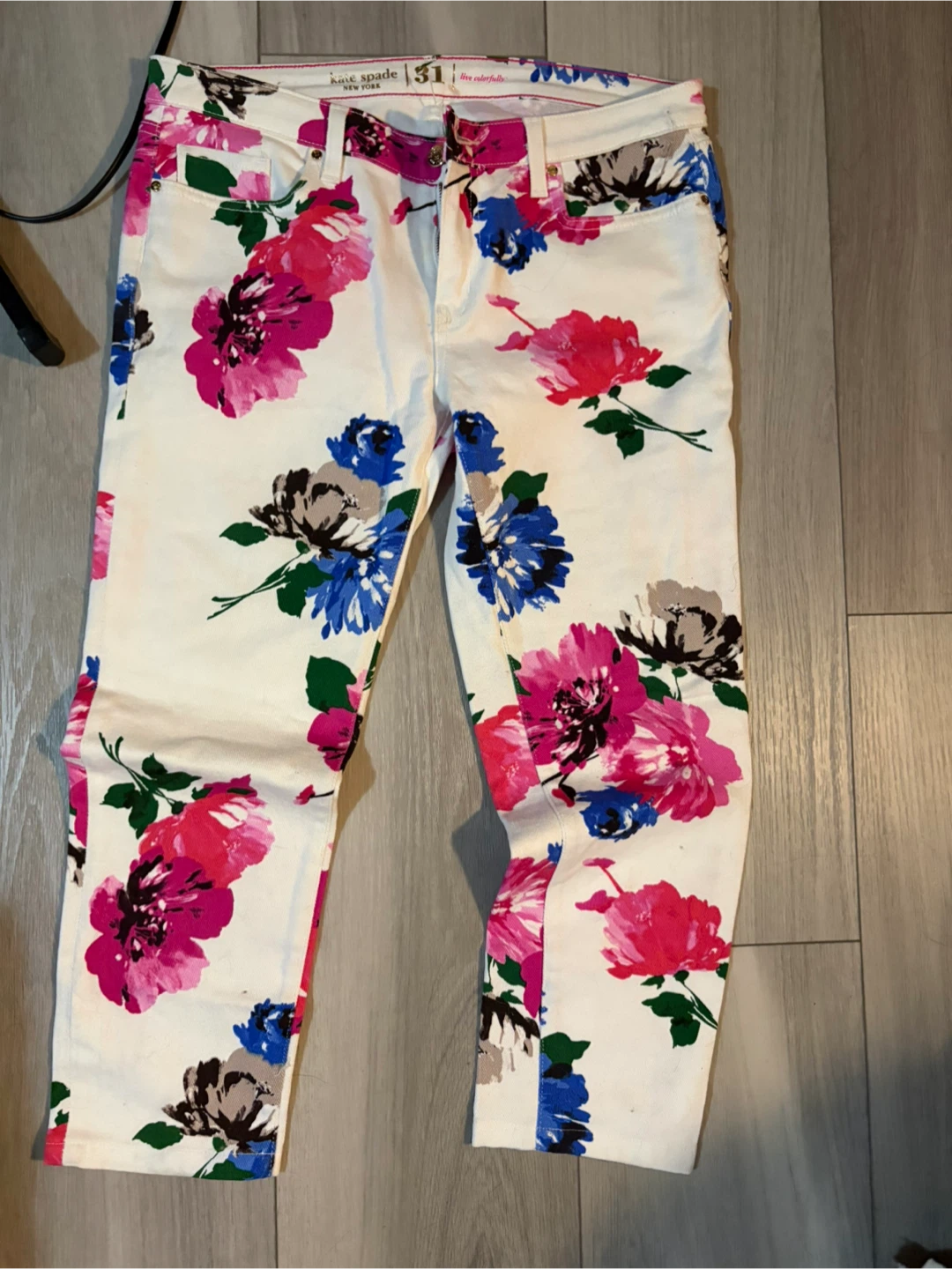 Kate Spade floral jeans