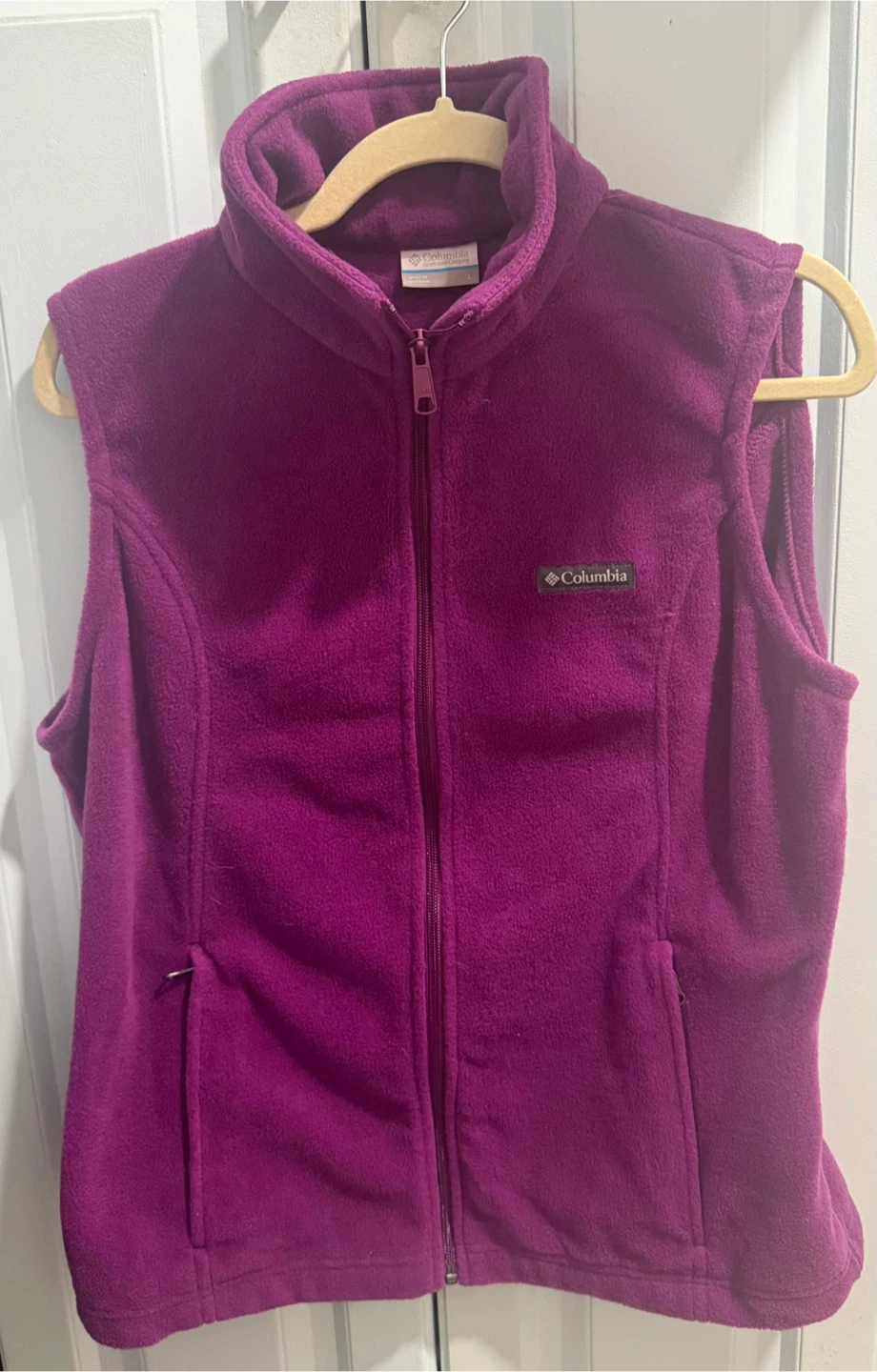 🏈 Columbia Fleece Vest Magenta