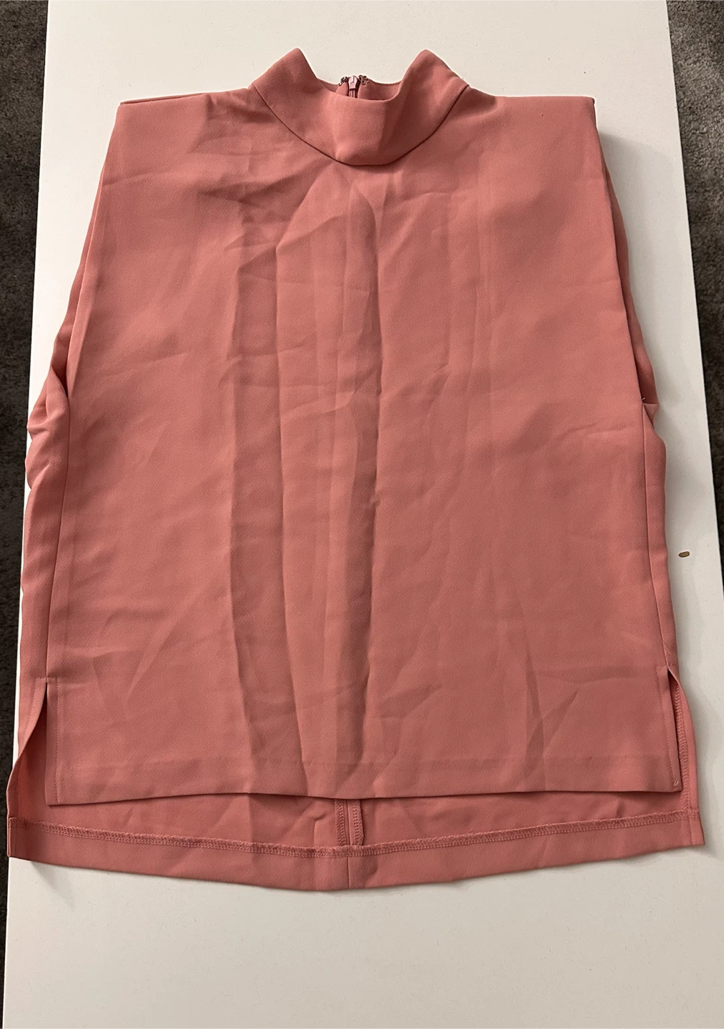 Pink Mock Neck Sleeveless Blouse - photo 2