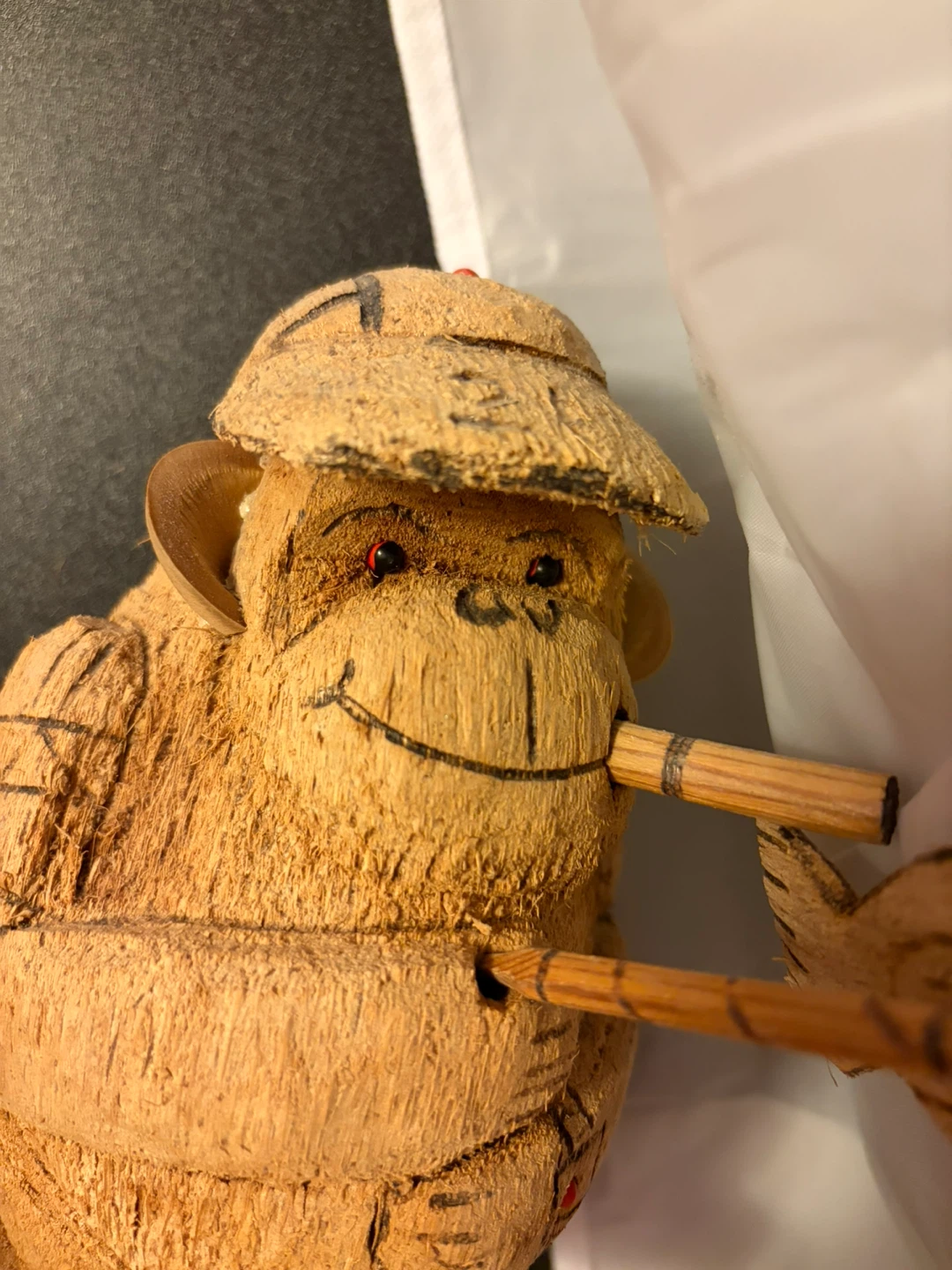 Handcrafted Coconut Monkey Figurine 🏈