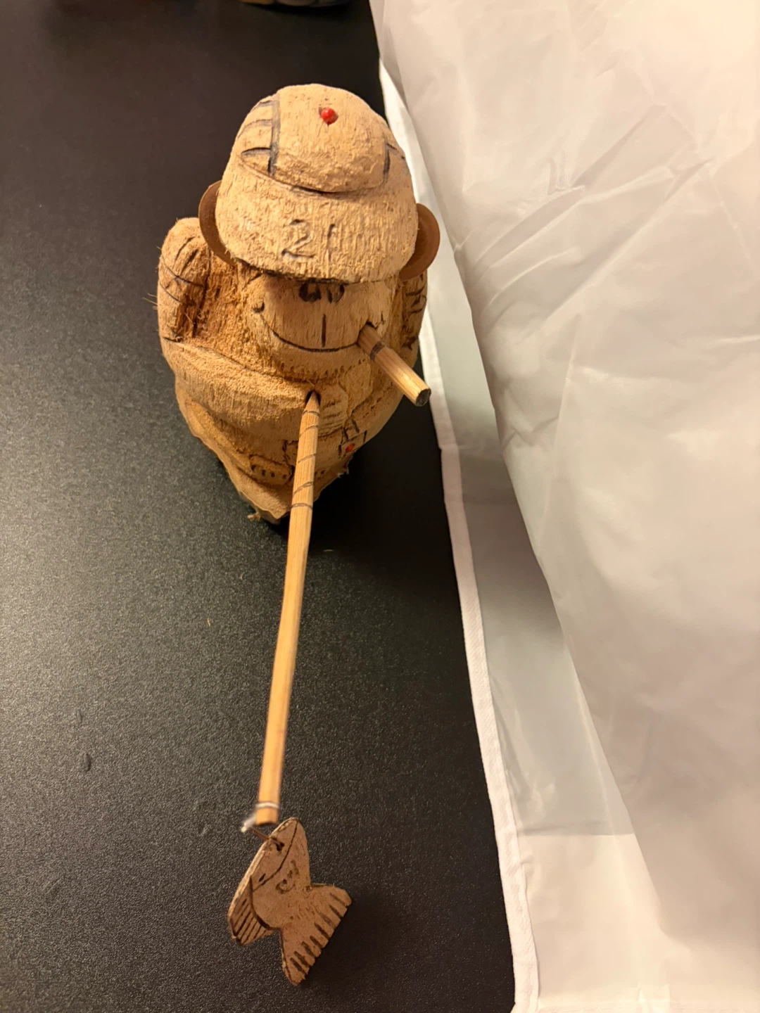 Handcrafted Coconut Monkey Figurine 🏈 - photo 2