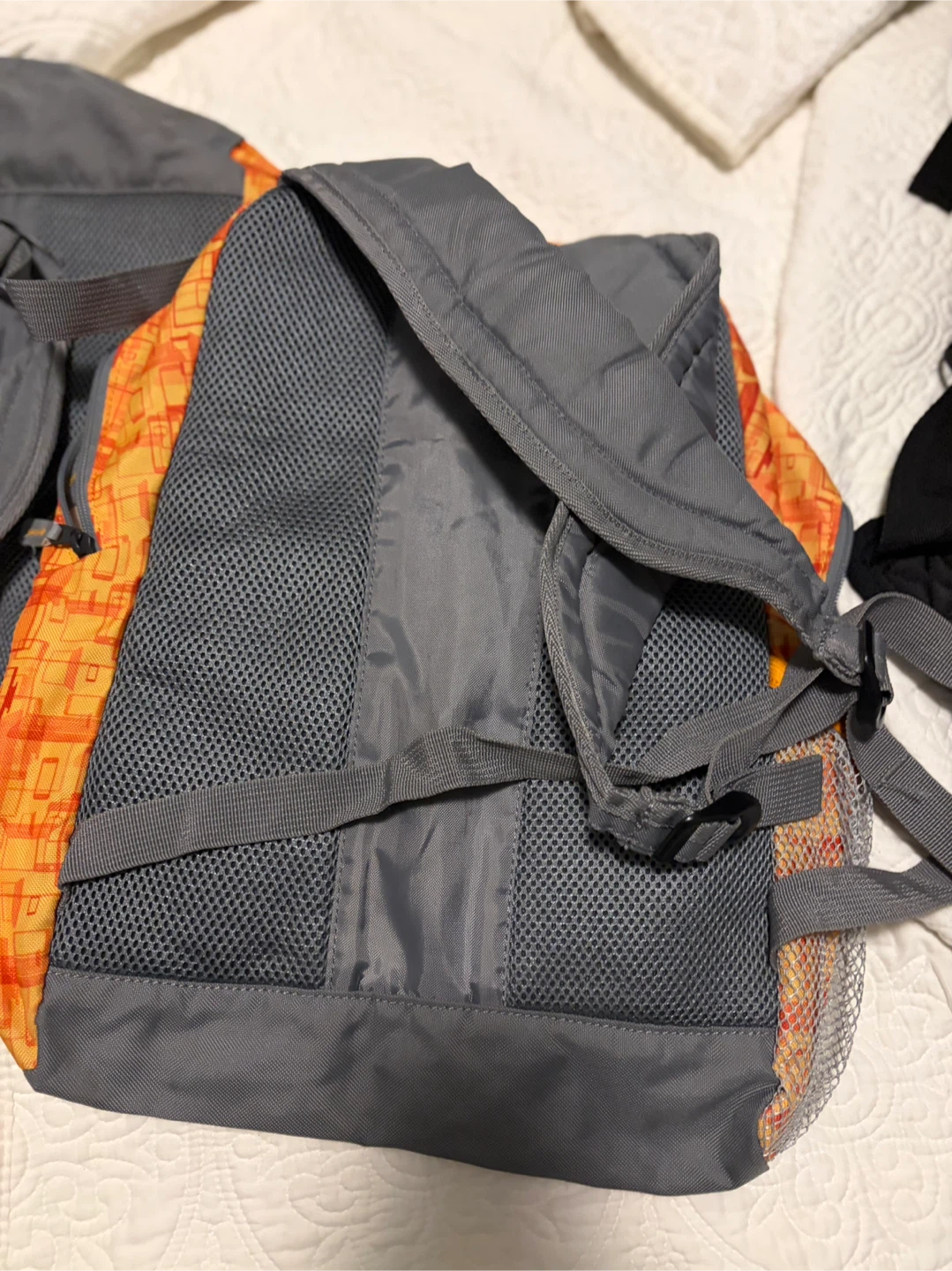 Orange and Grey Patterned Backpack - photo 5