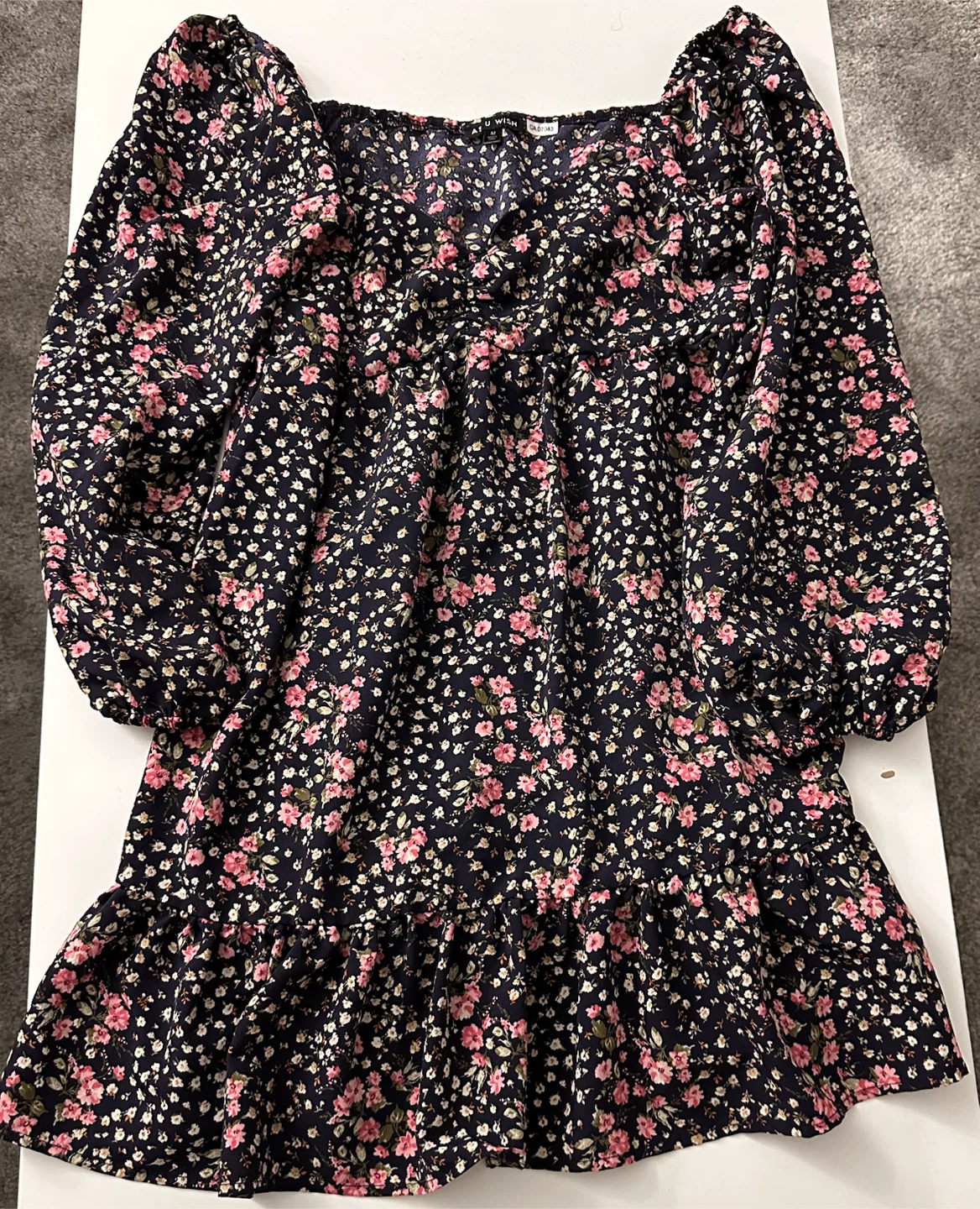 As U Wish Floral Long Sleeve Dress