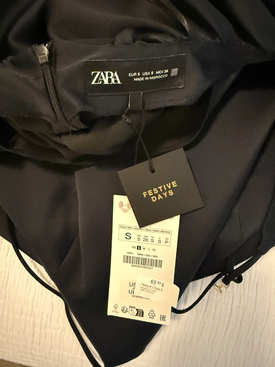 Zara Black Sleeveless Dress - Small - photo 3