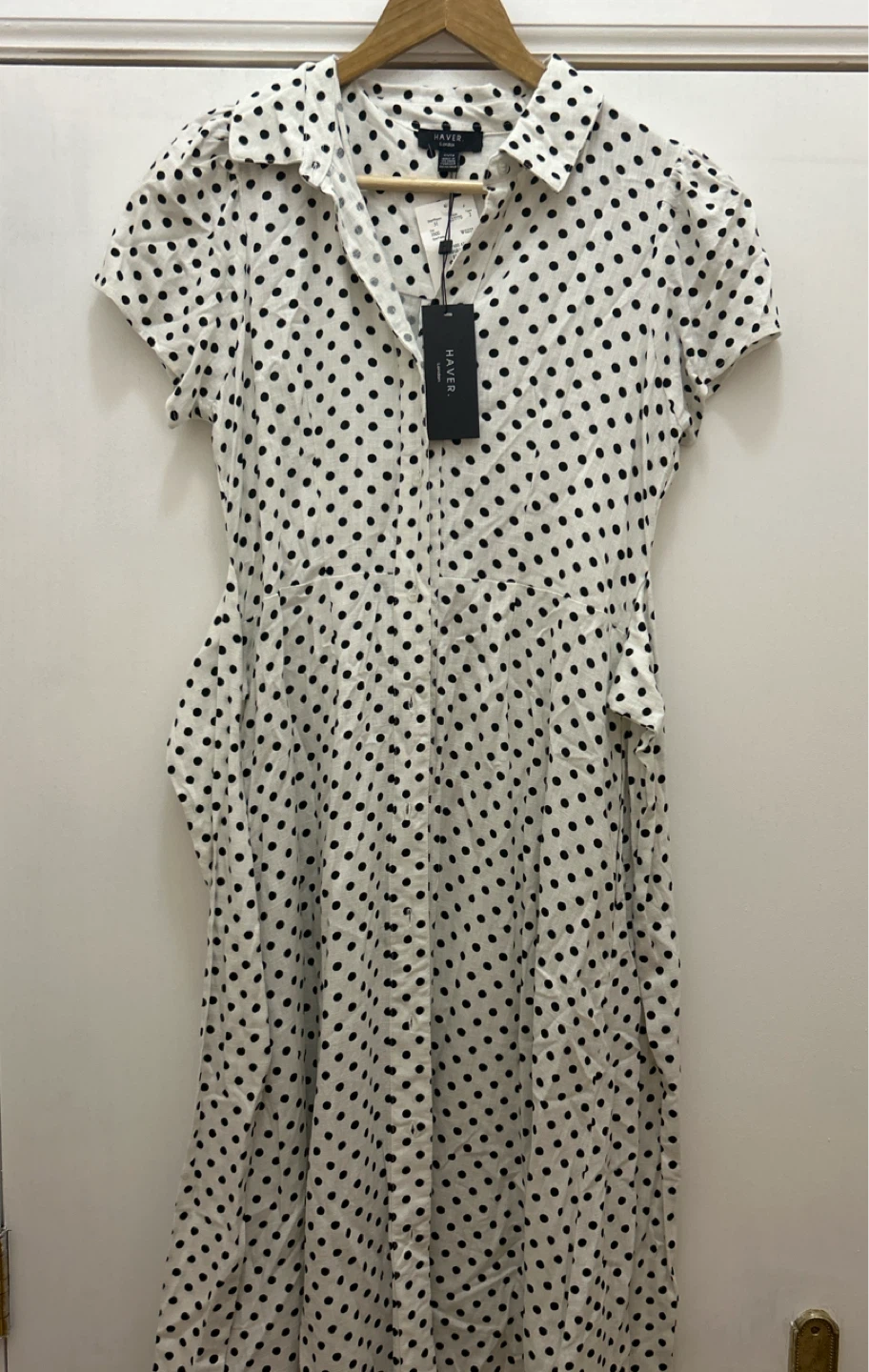 Linen Polka Dot Dress