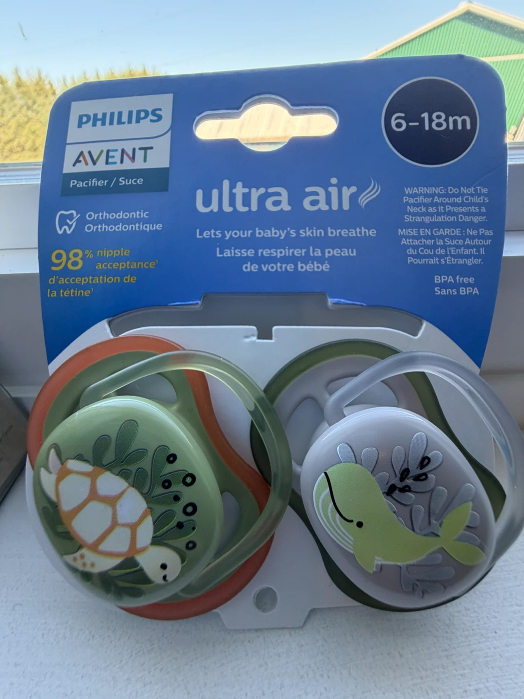 🏈 Philips Avent Ultra Air Pacifier 2-Pack 6-18m