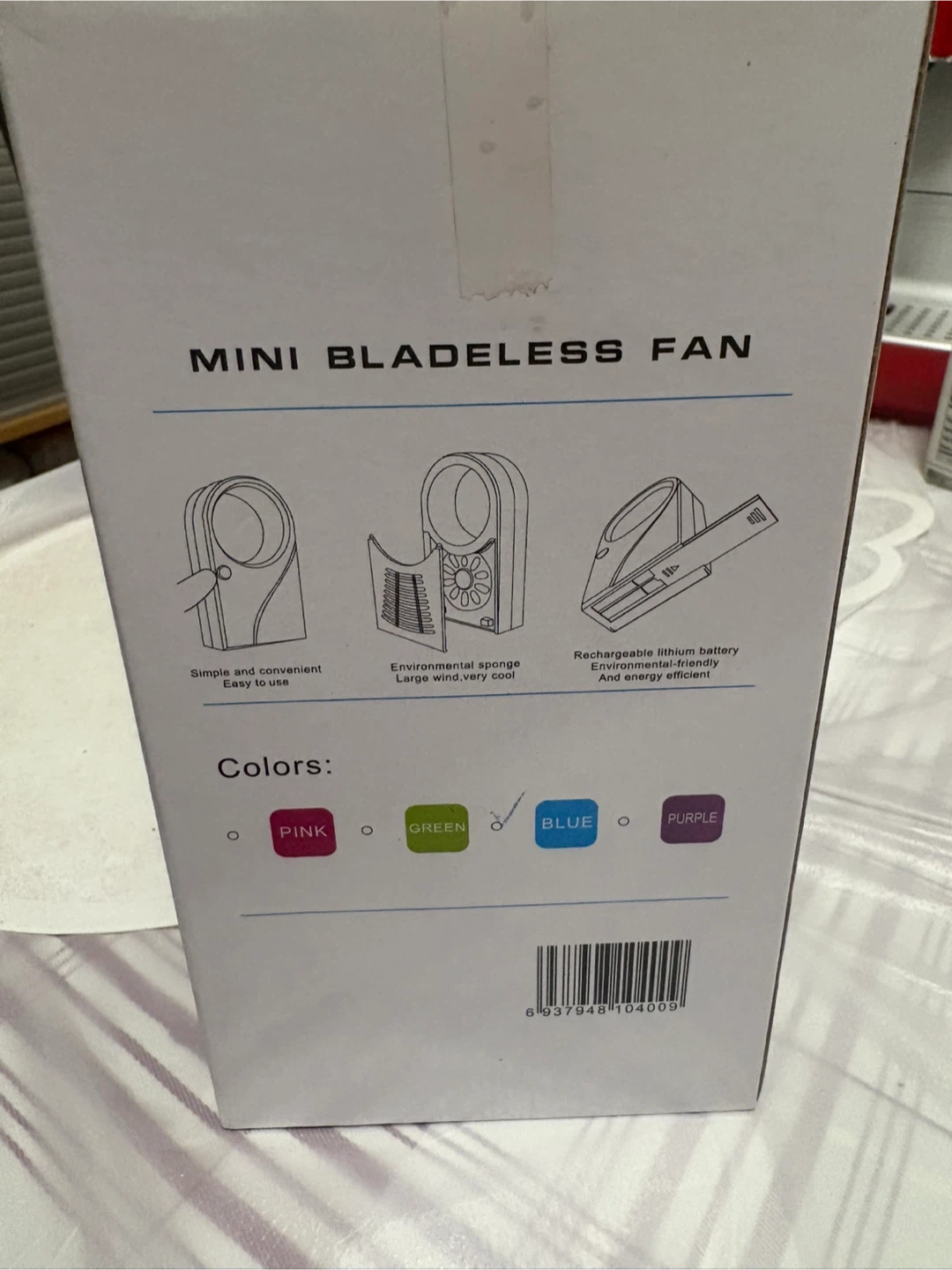 Like New Mini Bladeless Fan - Blue - photo 2