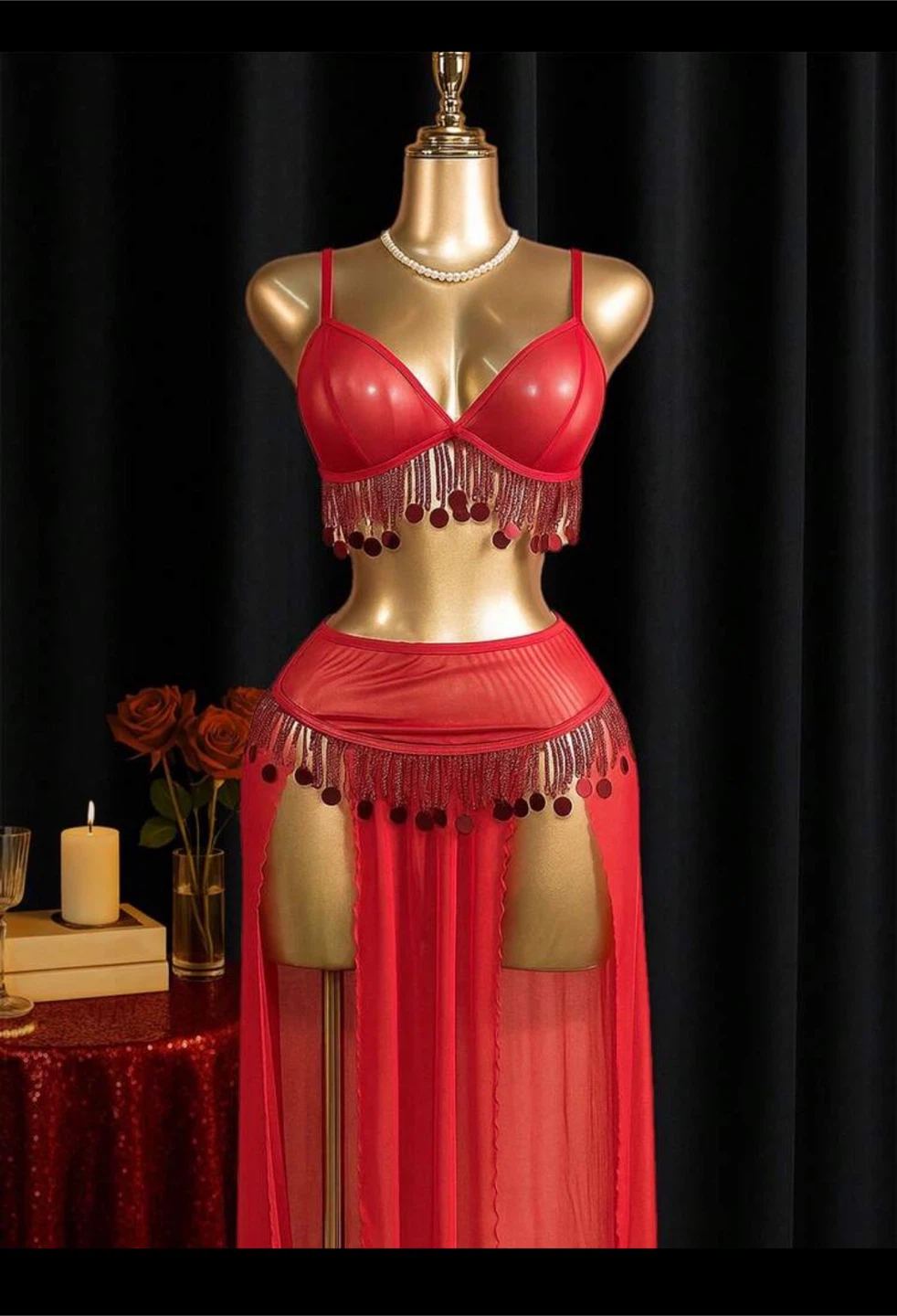 lencería sexy de 3 piezas:  size L - photo 2