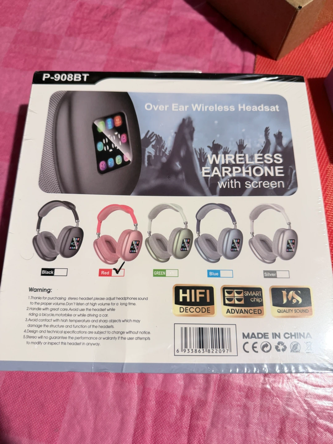 P-908BT Wireless Headset with Screen - photo 2