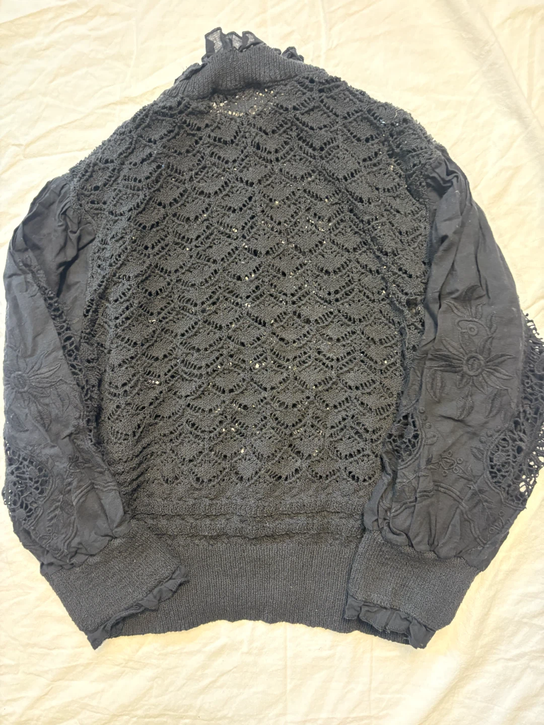 Zara Black Lace Detail Blouse