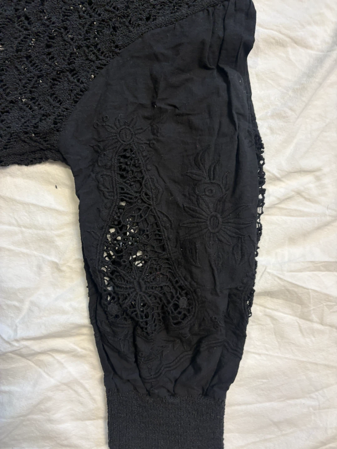 Zara Black Lace Detail Blouse - photo 3