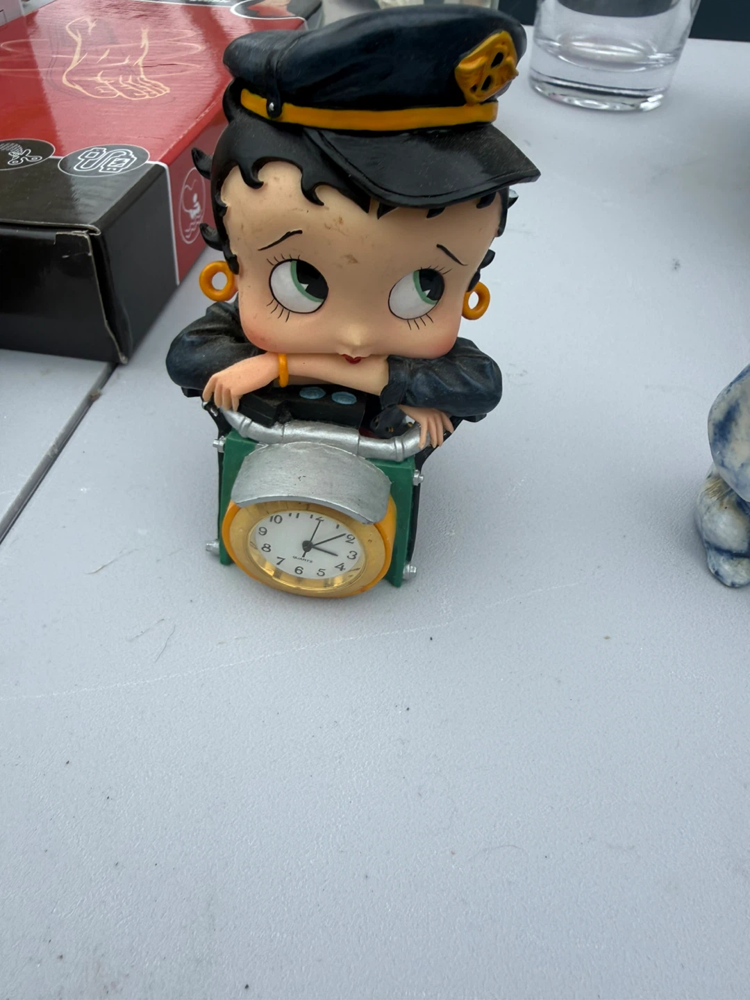 🏈 Betty Boop Motorcycle Clock