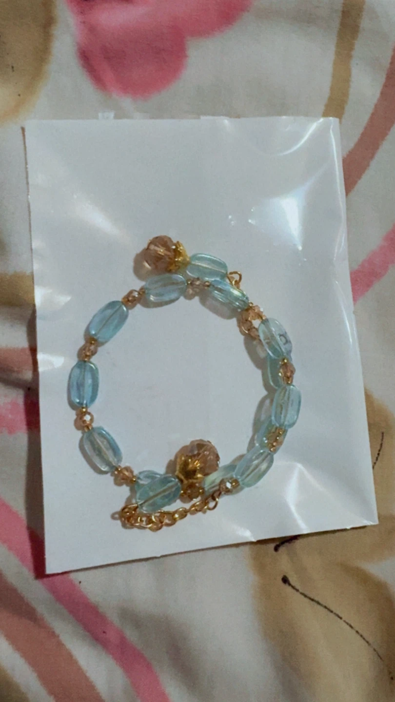 Blue 🏈 and Gold Beaded Bracelet