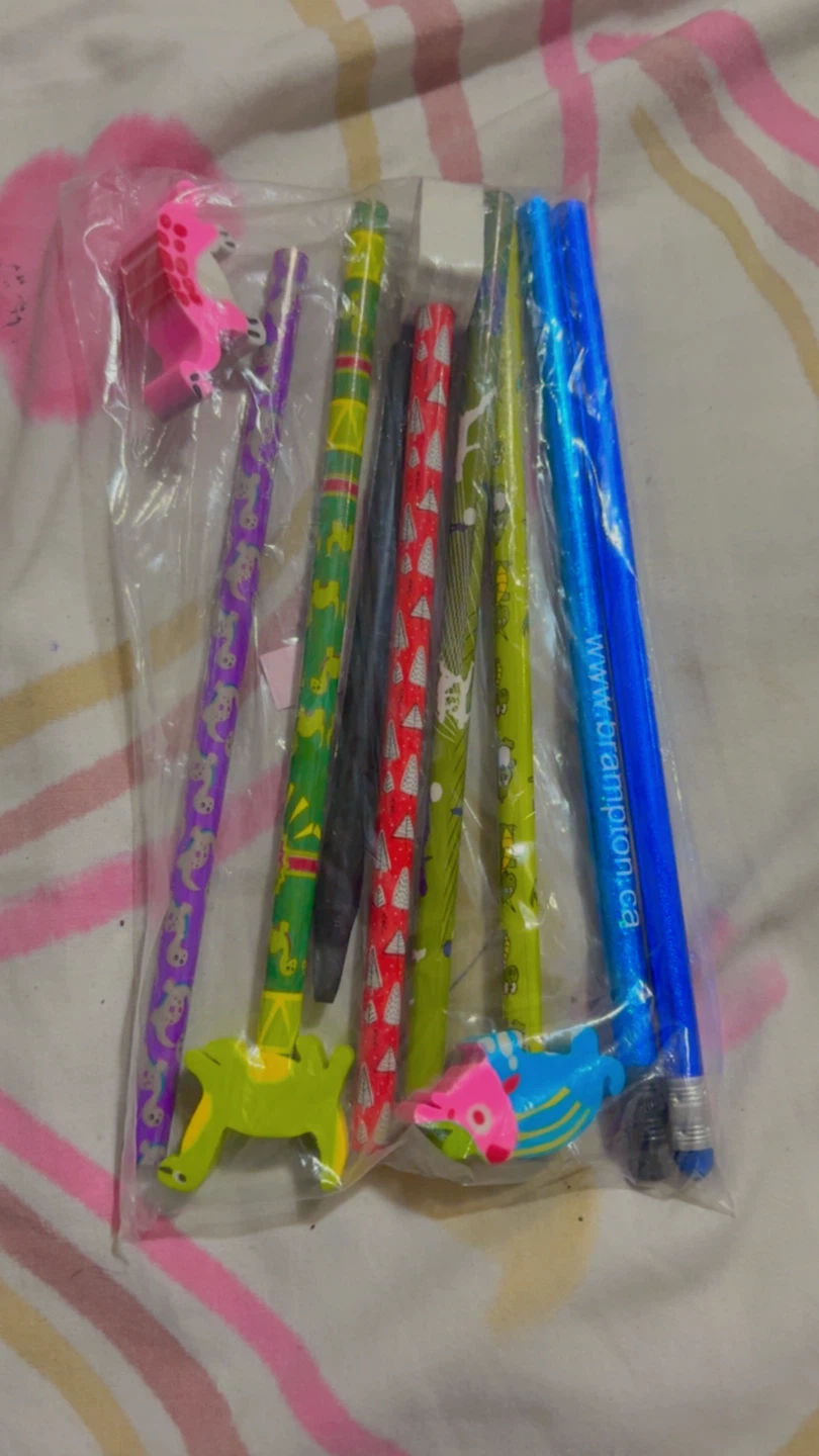 🏈 Set of 8 Assorted Decorative Pencils