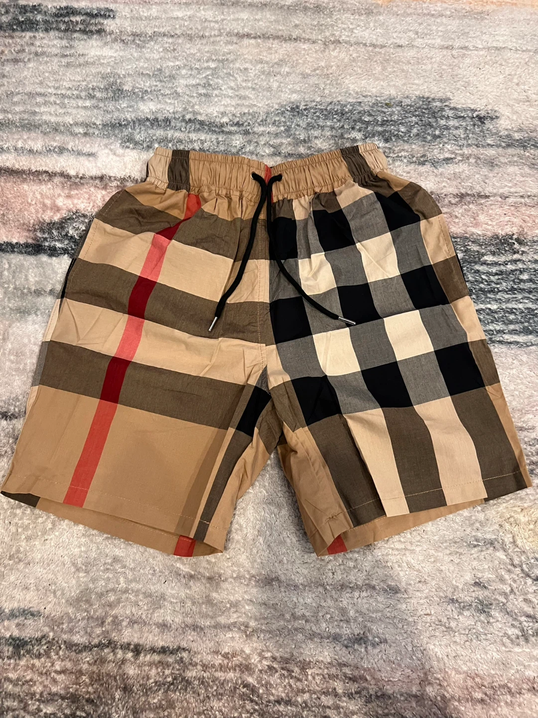Burberry Check Drawstring Shorts