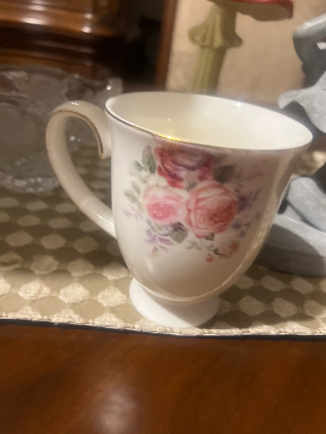 Vintage Floral Porcelain Tea Cup 🏈