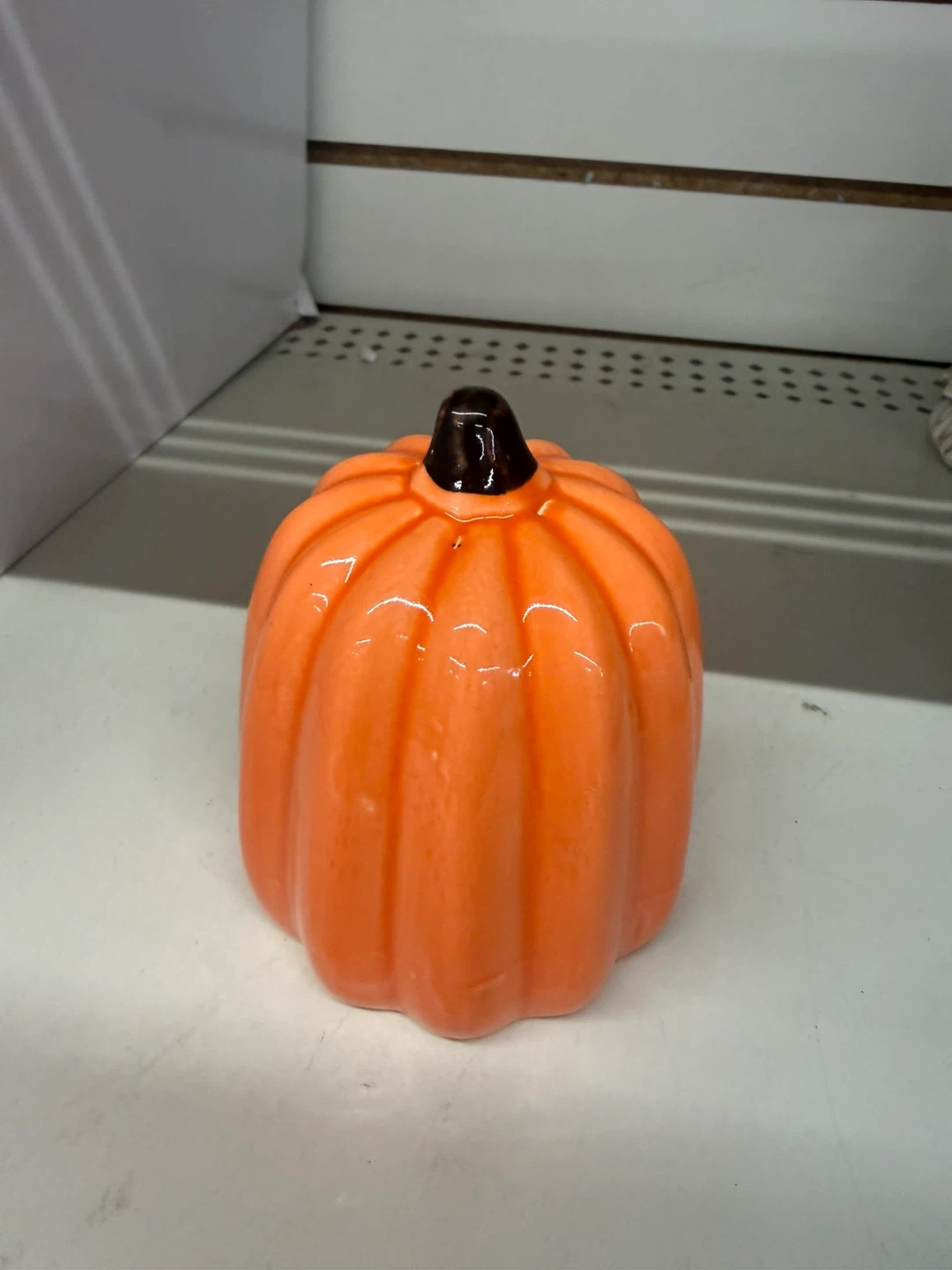 🏈 Ceramic Orange Pumpkin Decor