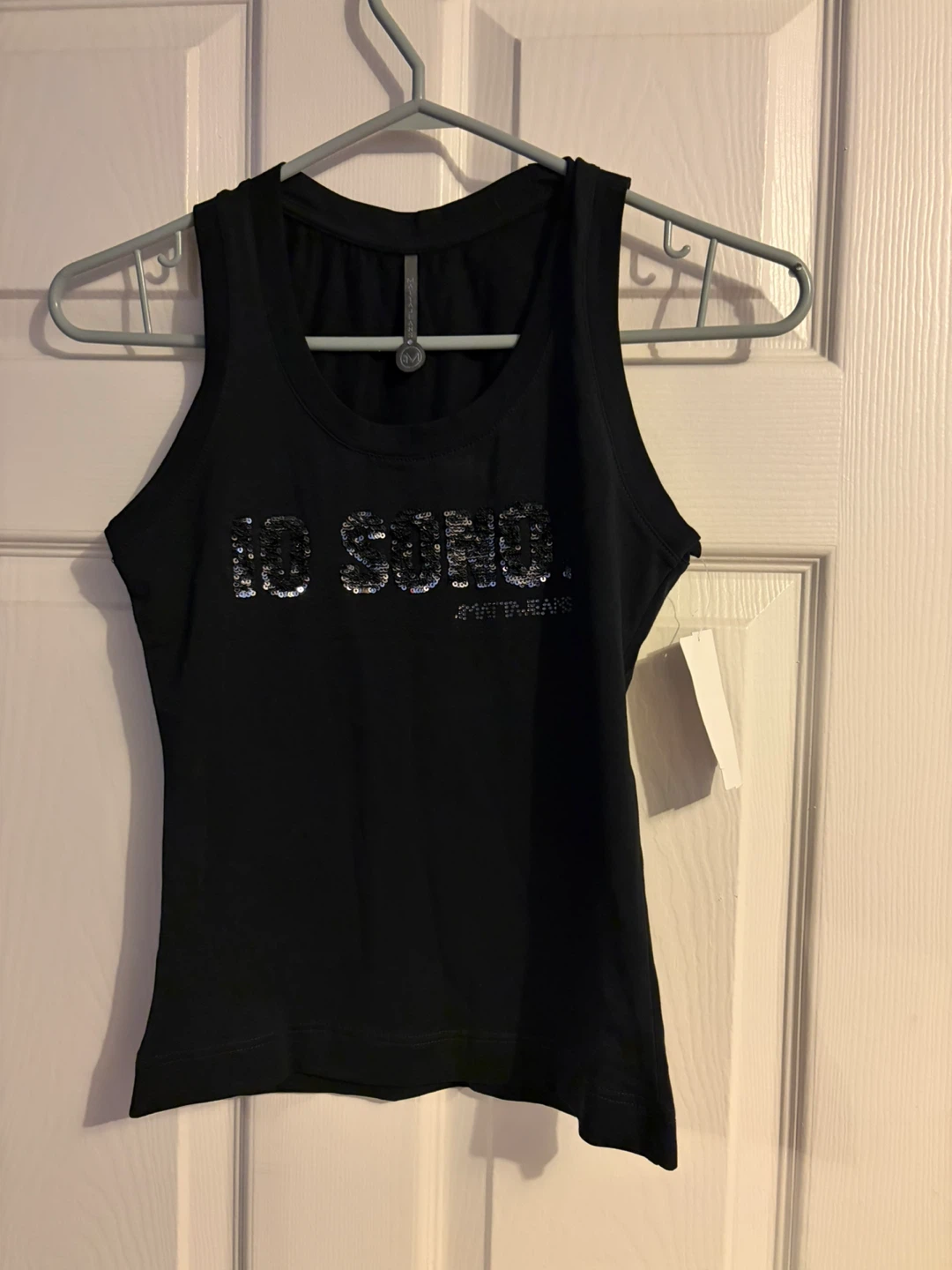 Matta Jeans Black Sequin Tank Top 🏈